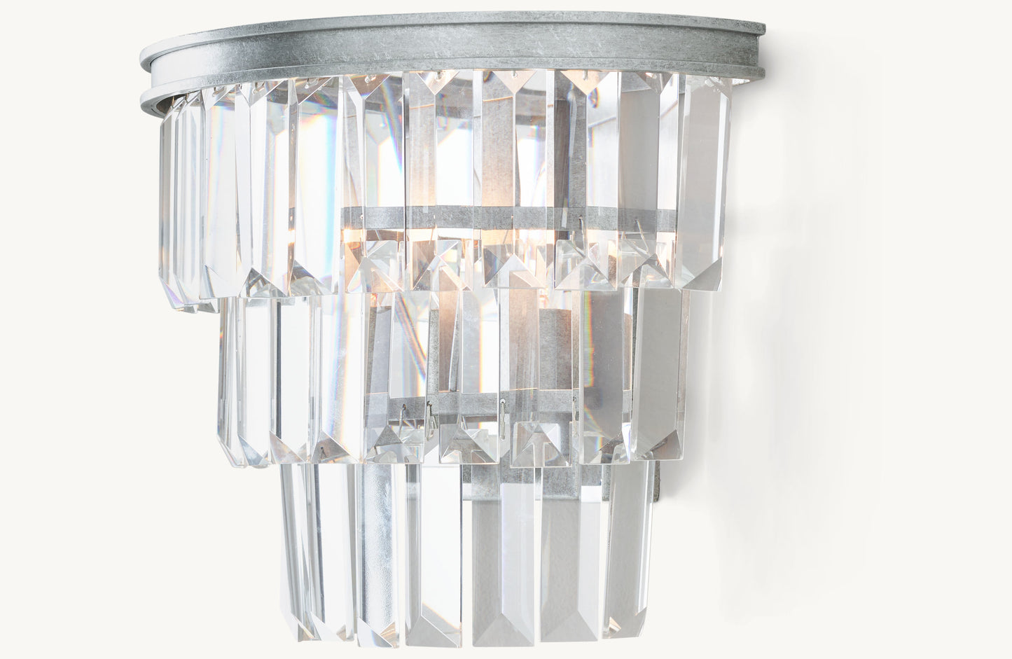 Alaine Crystal Sconce Silver 8''H