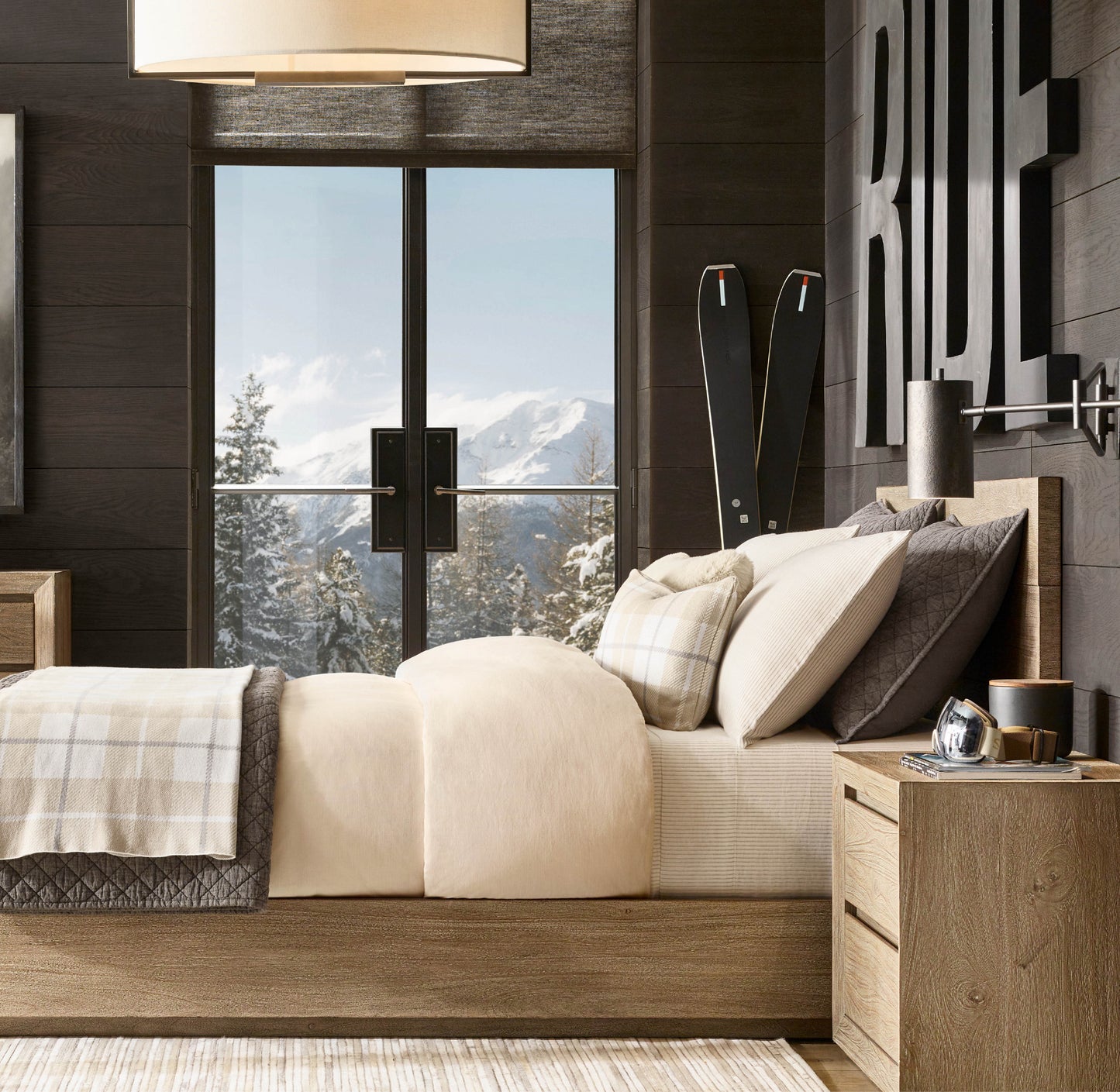 Yorke Linen Shaded Large Pendant 27"D