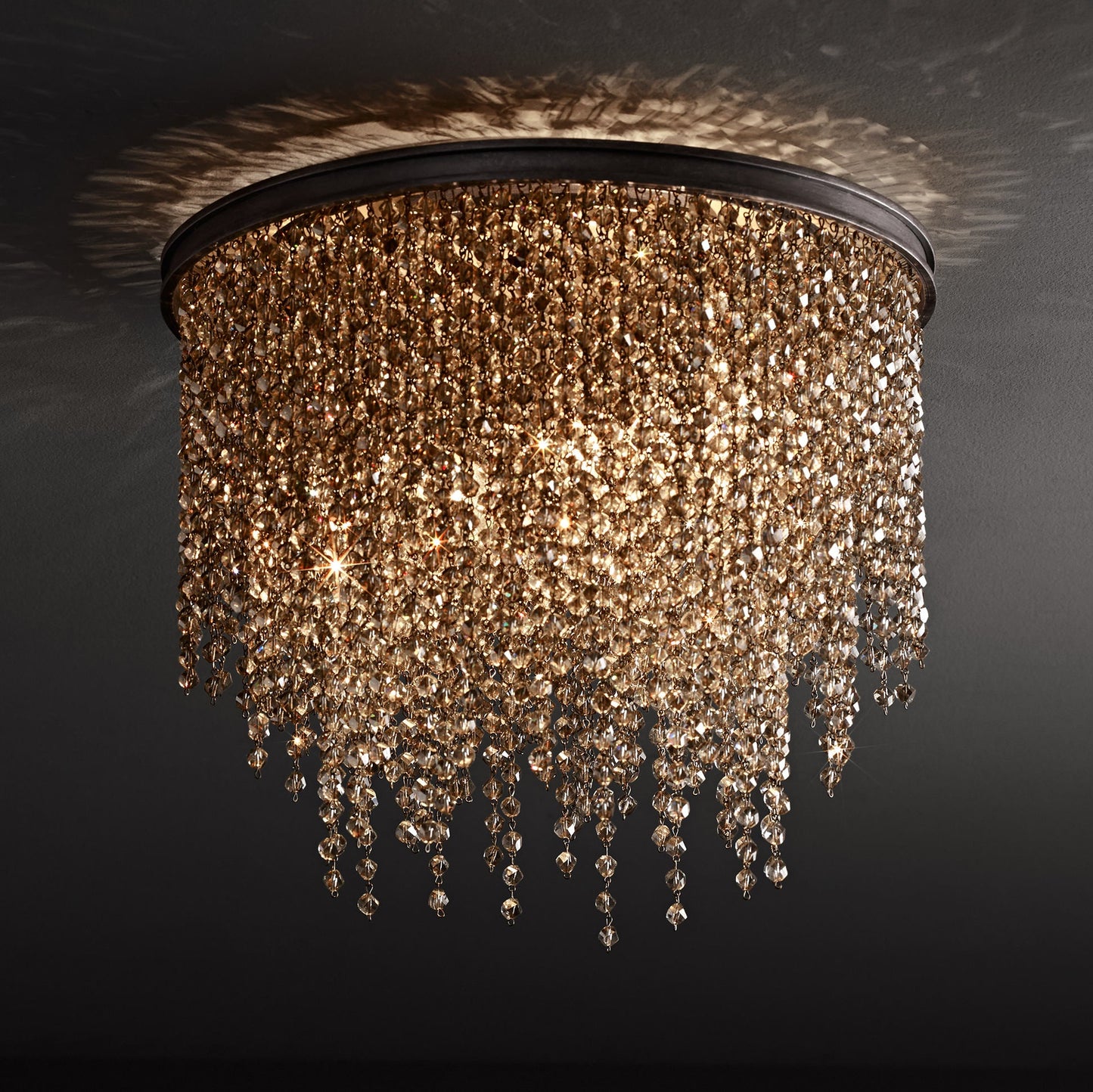 Athena Crystal Flushmount 14"D