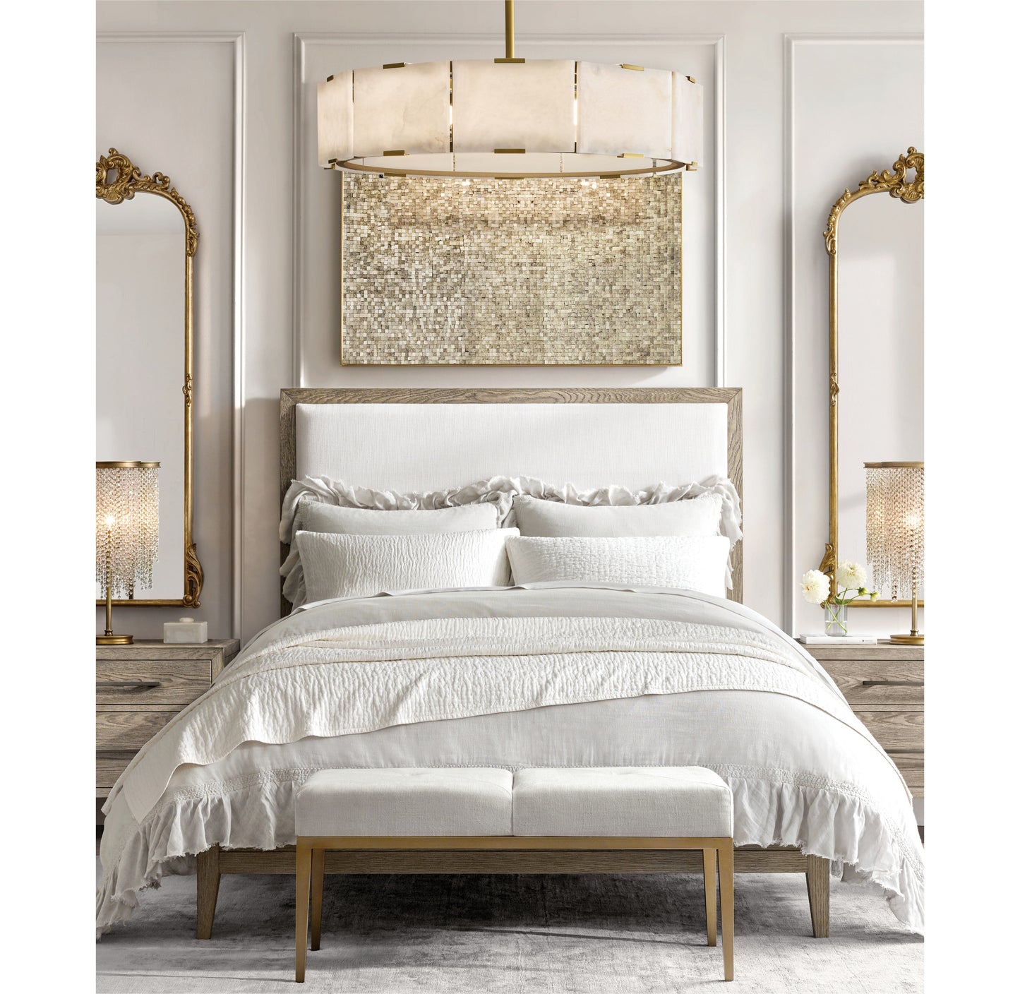 Athena Clear Crystal Table Lamp 22"H