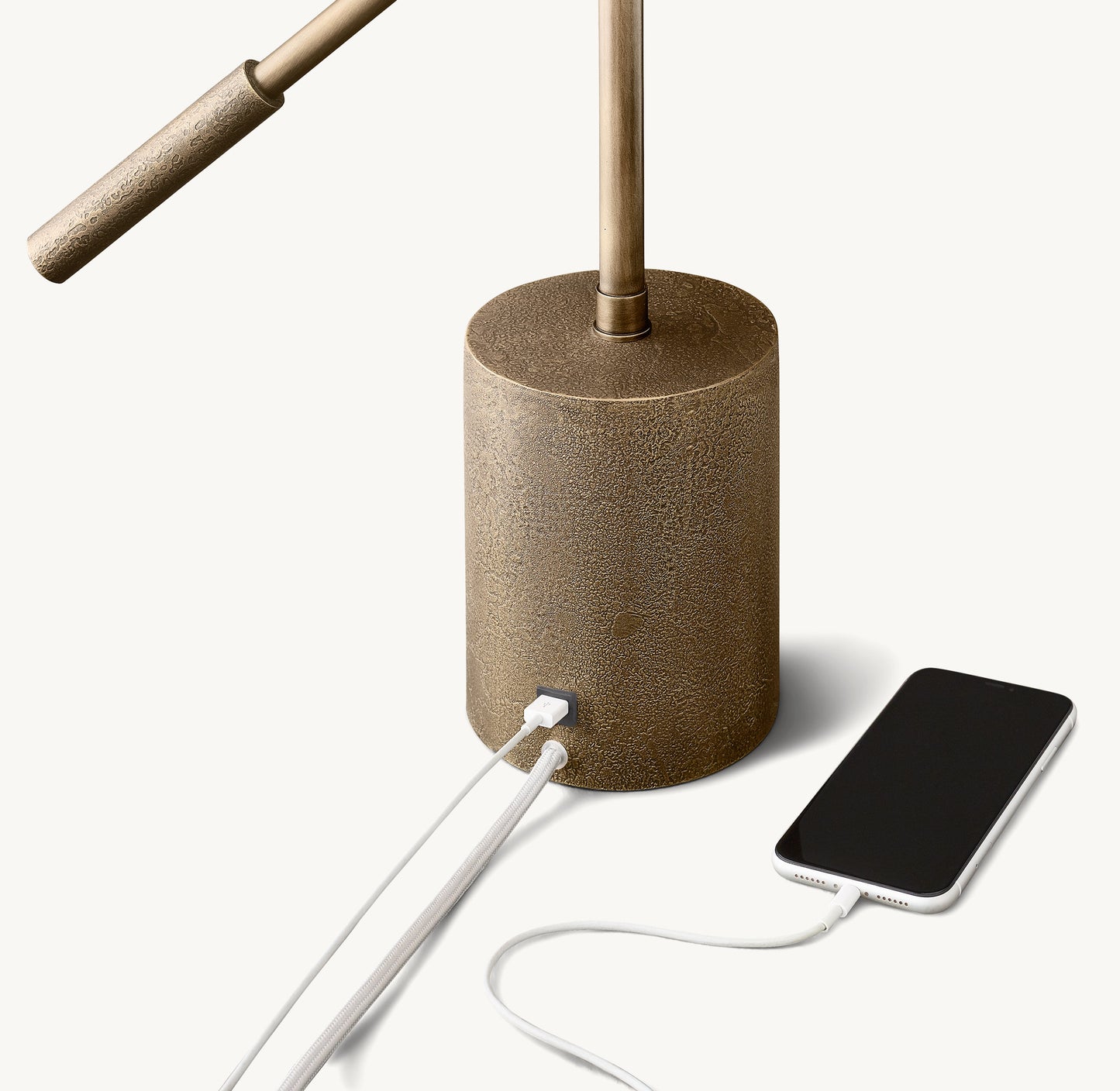 Textured Metal Task Table Lamp