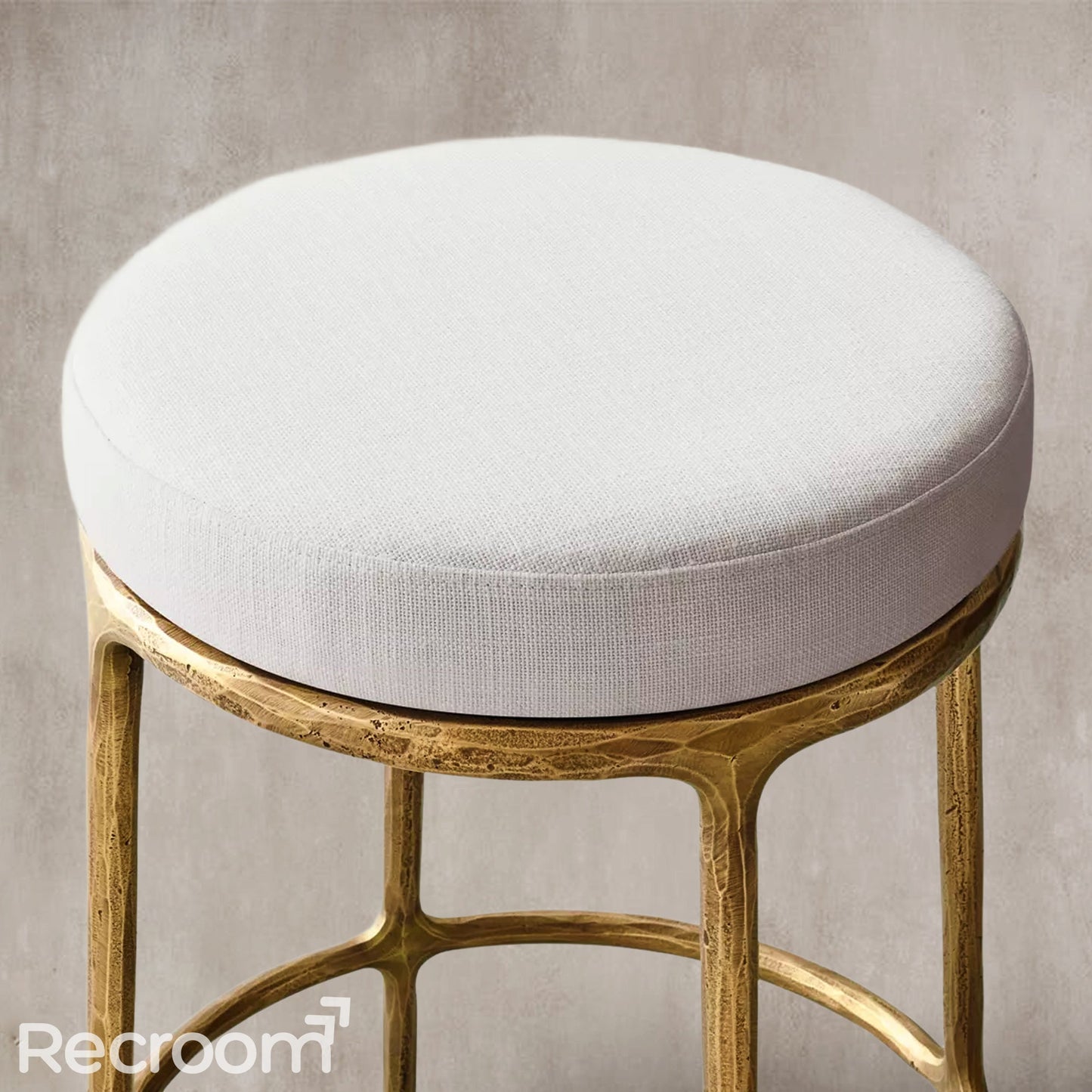 Thaddeo Backless Fabric Swivel Bar & Counter Stool