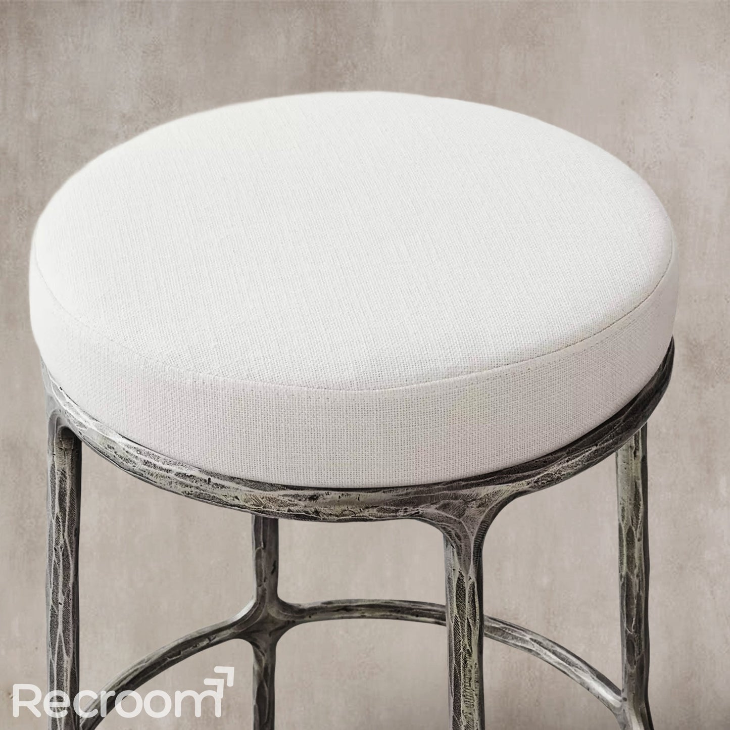 Thaddeo Backless Fabric Swivel Bar & Counter Stool