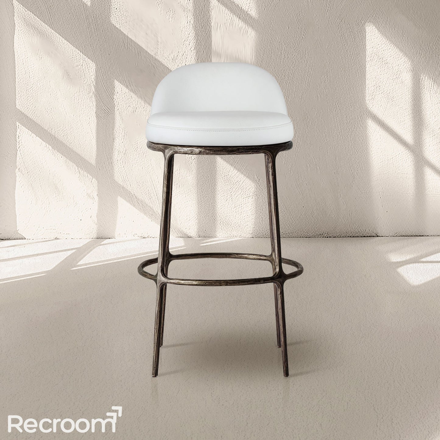 Thaddeo Leather Swivel Bar & Counter Stool