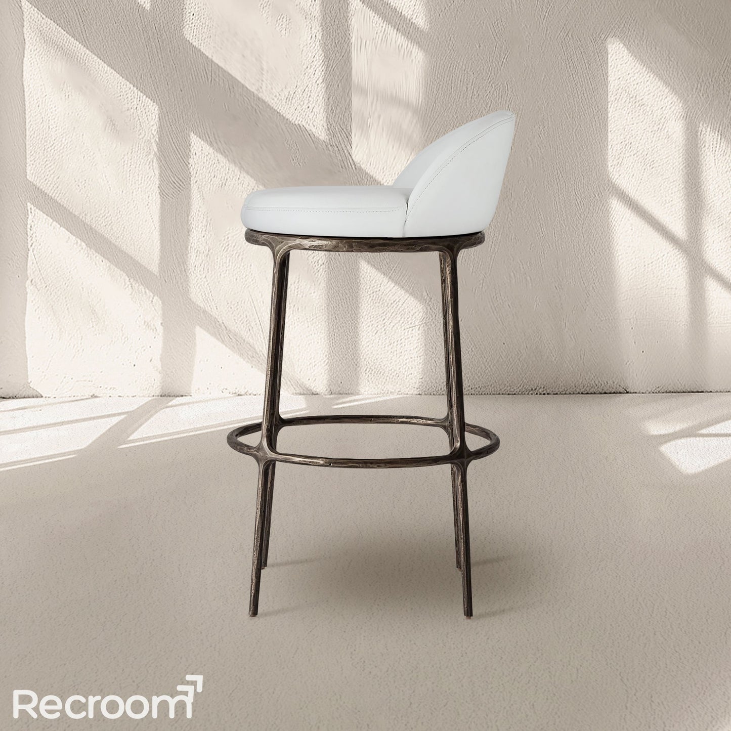 Thaddeo Leather Swivel Bar & Counter Stool