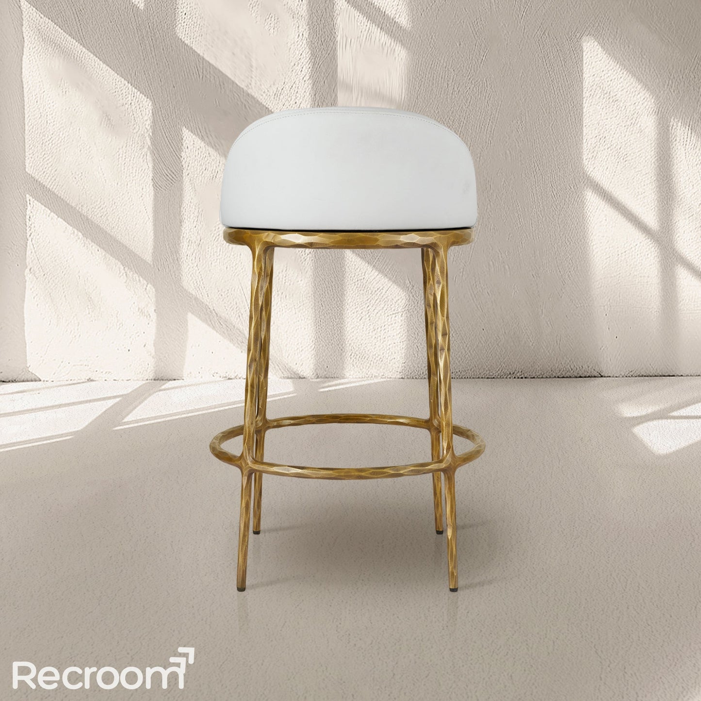 Thaddeo Leather Swivel Bar & Counter Stool