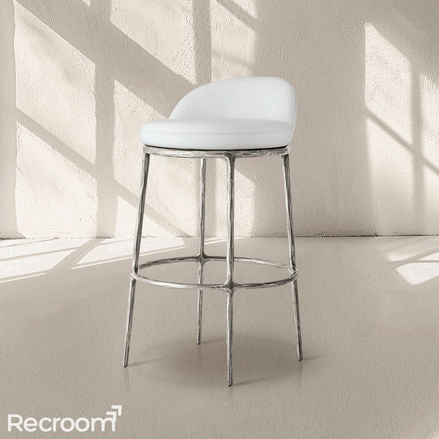 Thaddeo Leather Swivel Bar & Counter Stool