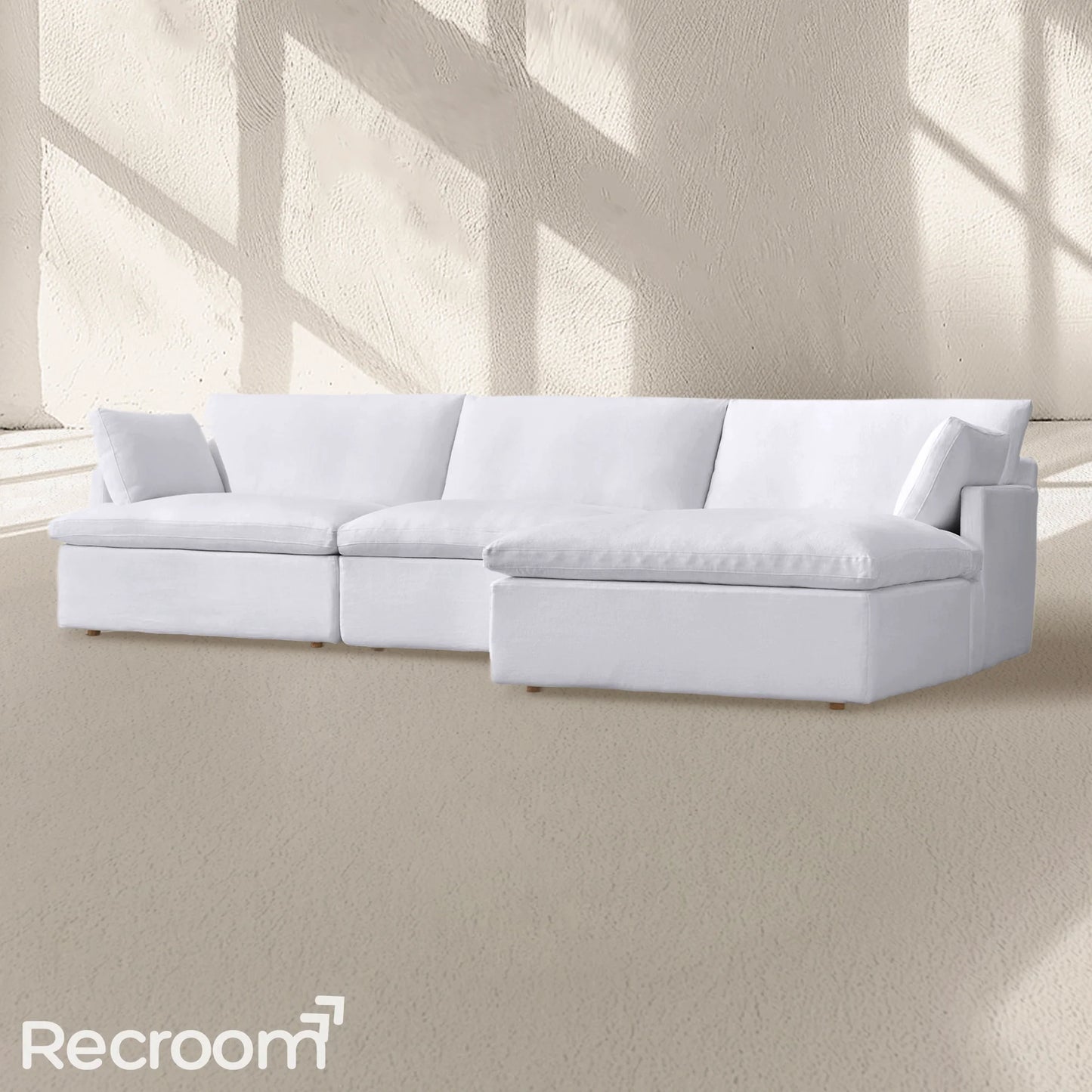 Kloud Modular Track Arm Right-Arm Sofa-Chaise Sectional