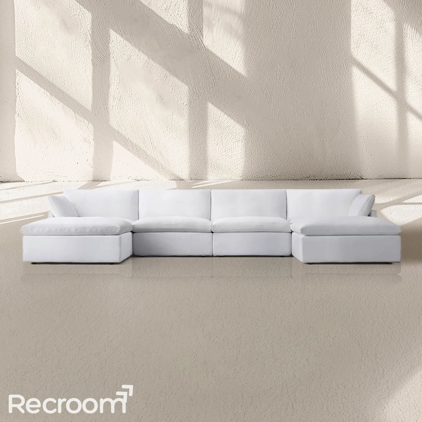 Kloud Modular Track Arm U-Chaise Sectional