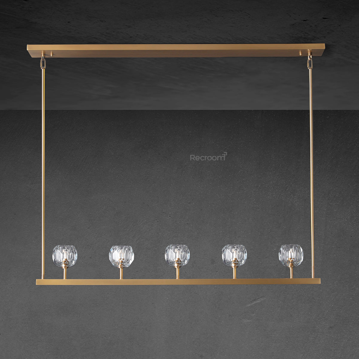 Boulew Crystal Linear Chandelier 48"