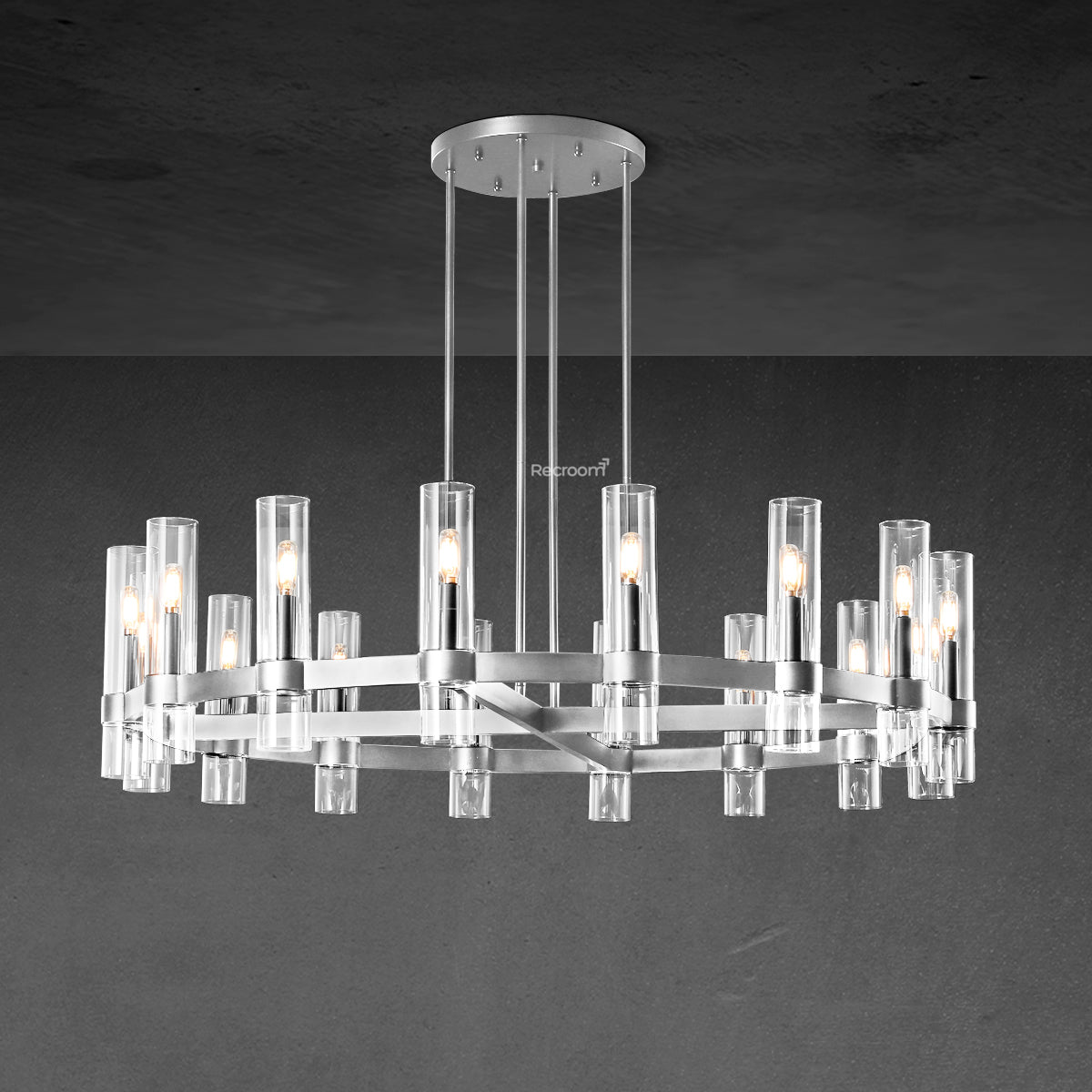 Manory Glass Round Chandelier 48"