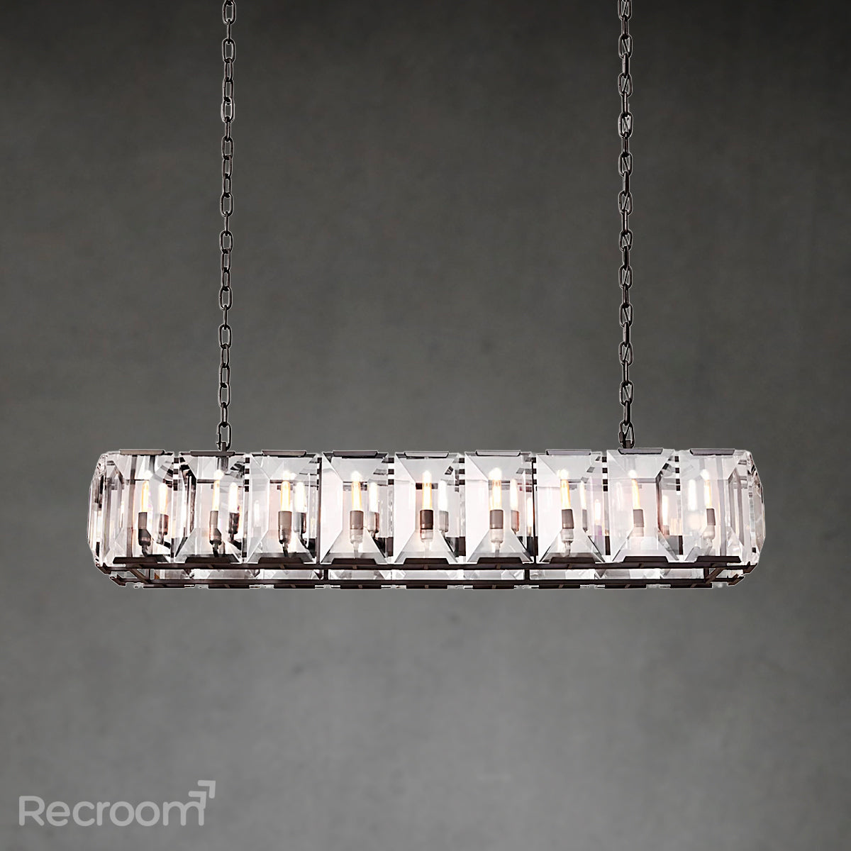 Harllow Multi Crystal Rectangular Chandelier 42“ 54” 62“ 74”