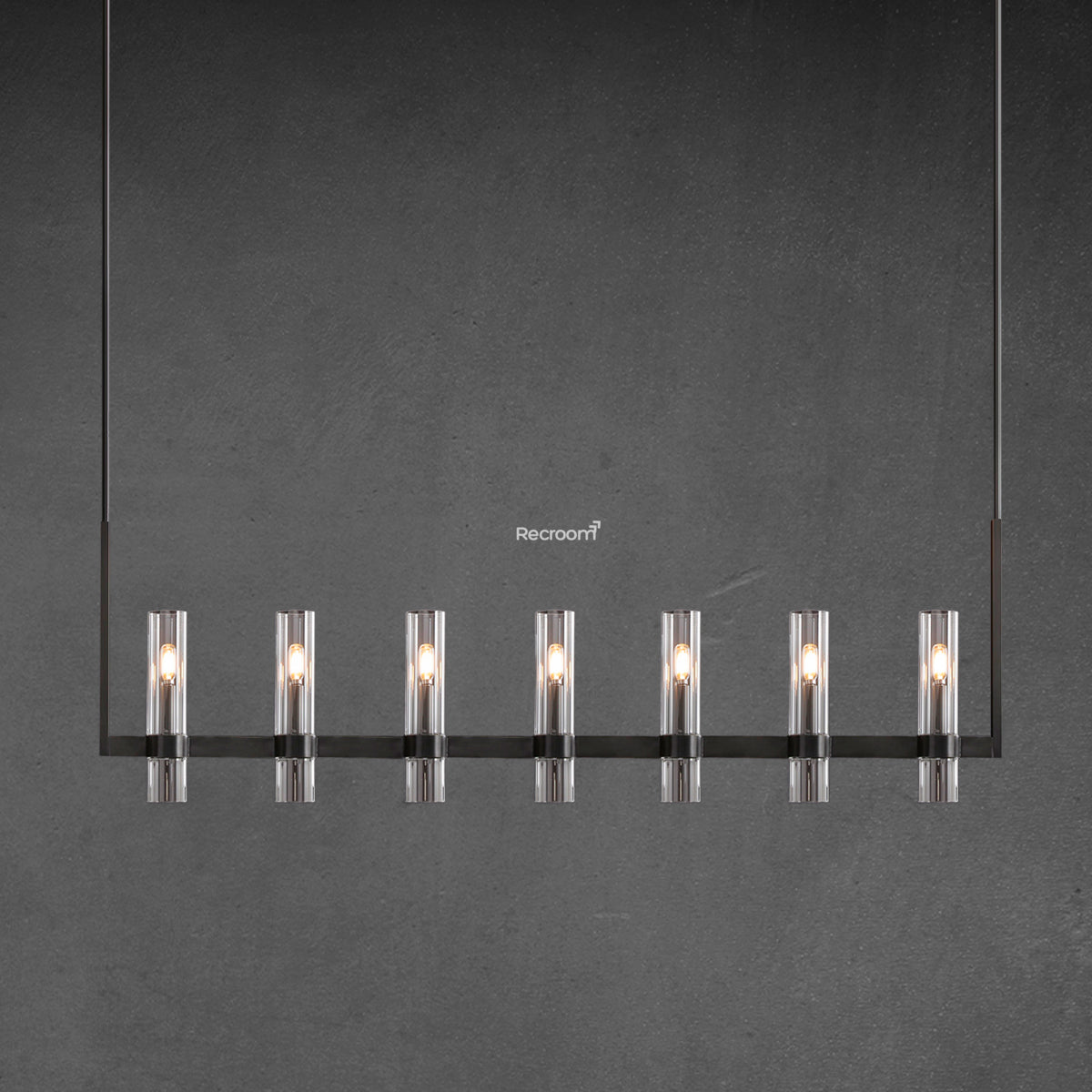 Manory Glass Linear Chandelier 59"