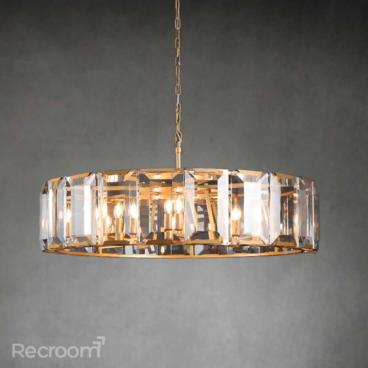 Harllow Multicurve Crystal Round Chandelier 19“ 31” 43“ 60”