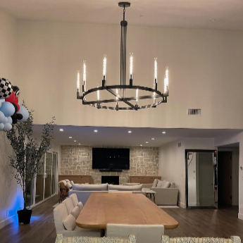 Cannel Round Chandelier 36"