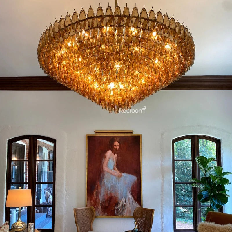 Chia Round Tired Chandelier 62"