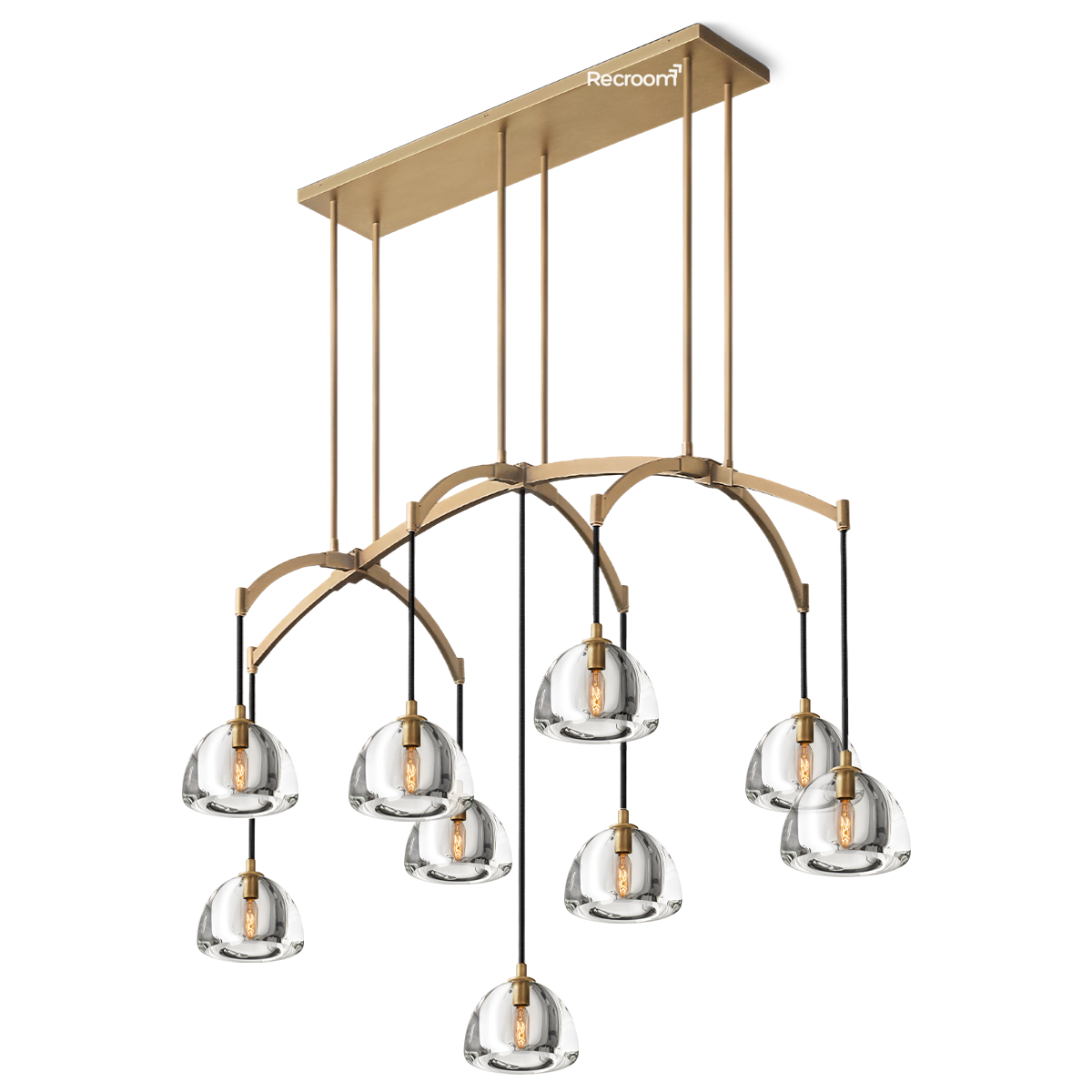 Hemisphero Linear Chandelier 54"