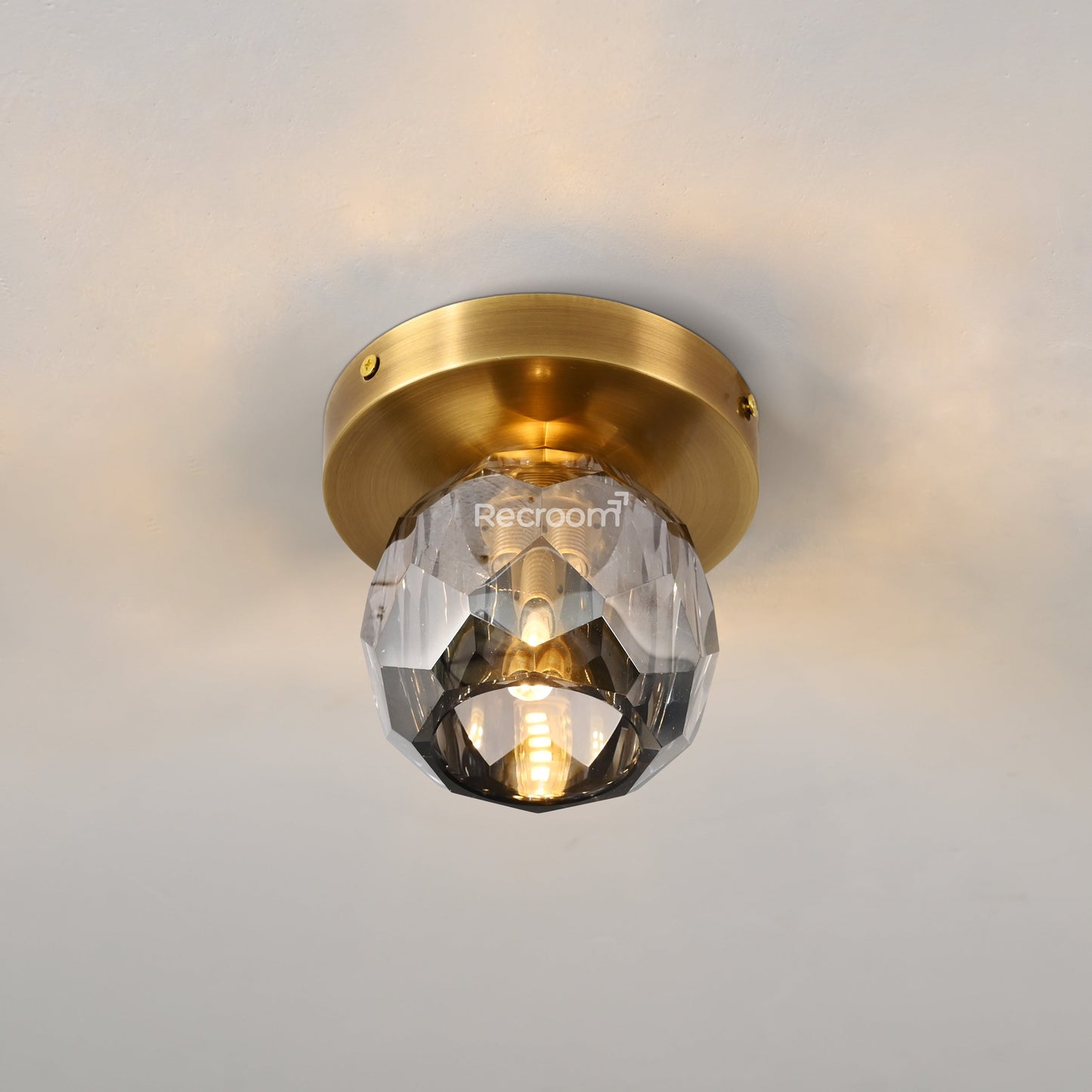 Boulew Crystal Glass Petite Flushmount 6"