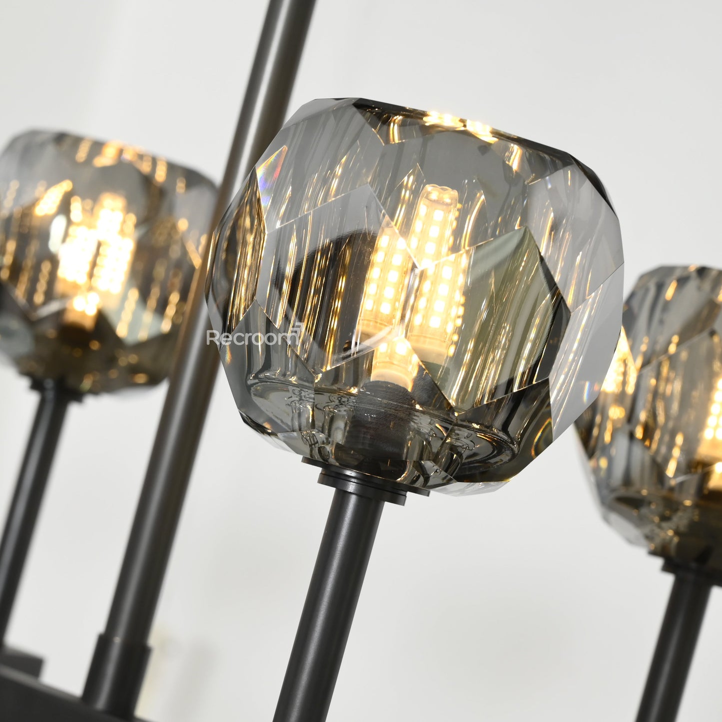 Boulew Crystal Glass Double Linear Chandelier 60"