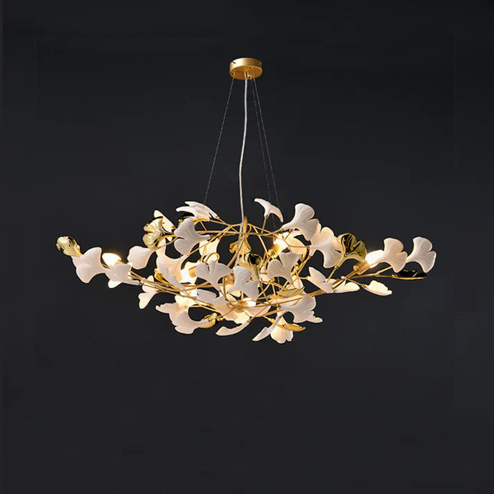 Modern Ceramic Ginkgo Chandelier