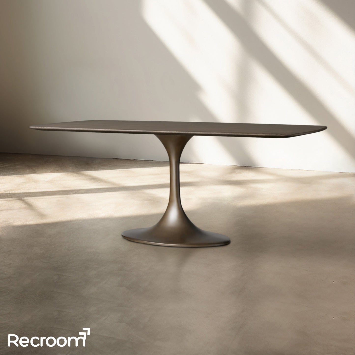 San Germani Wood Dining Table with Launette Base