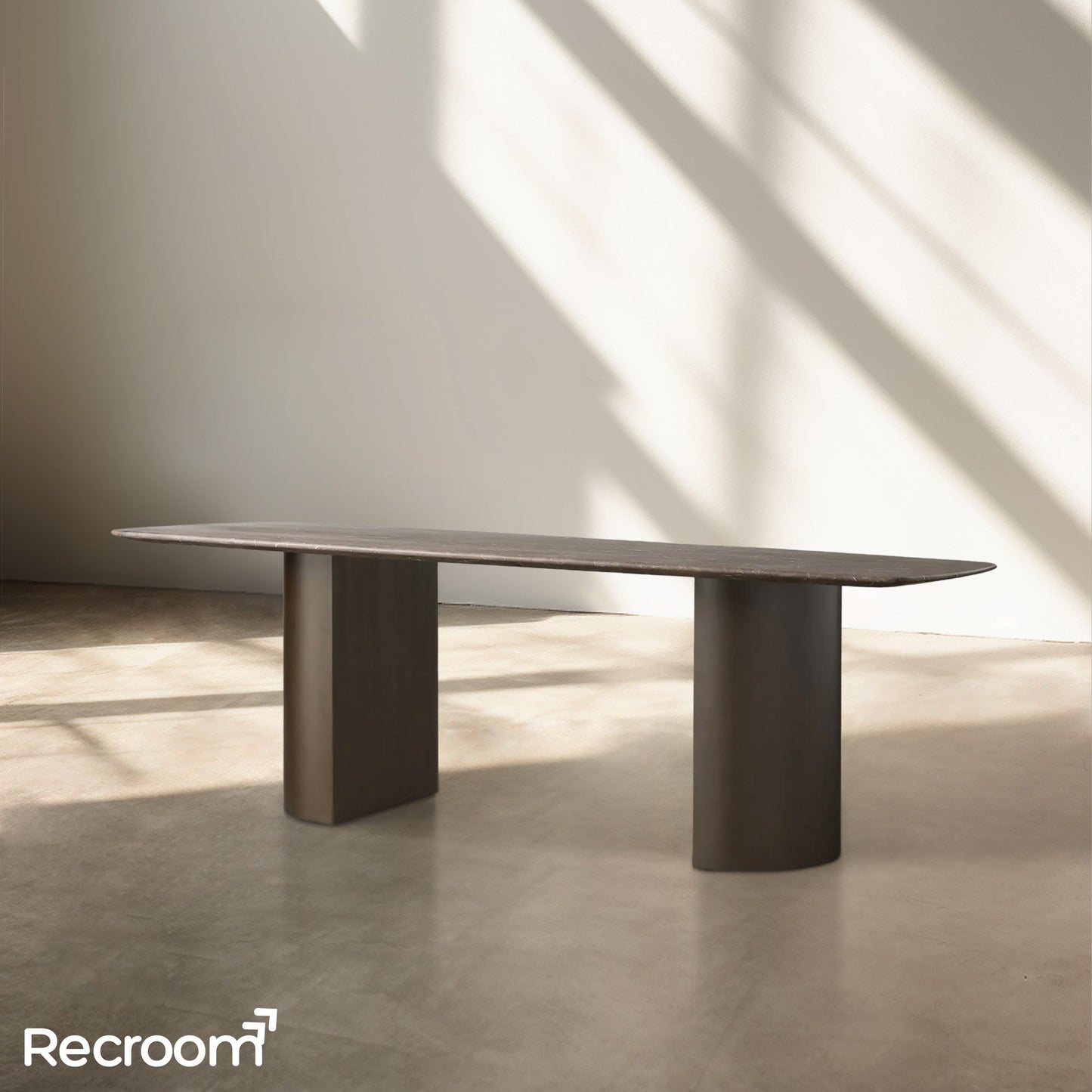 San Germani Stone Dining Table with Dauphine Base