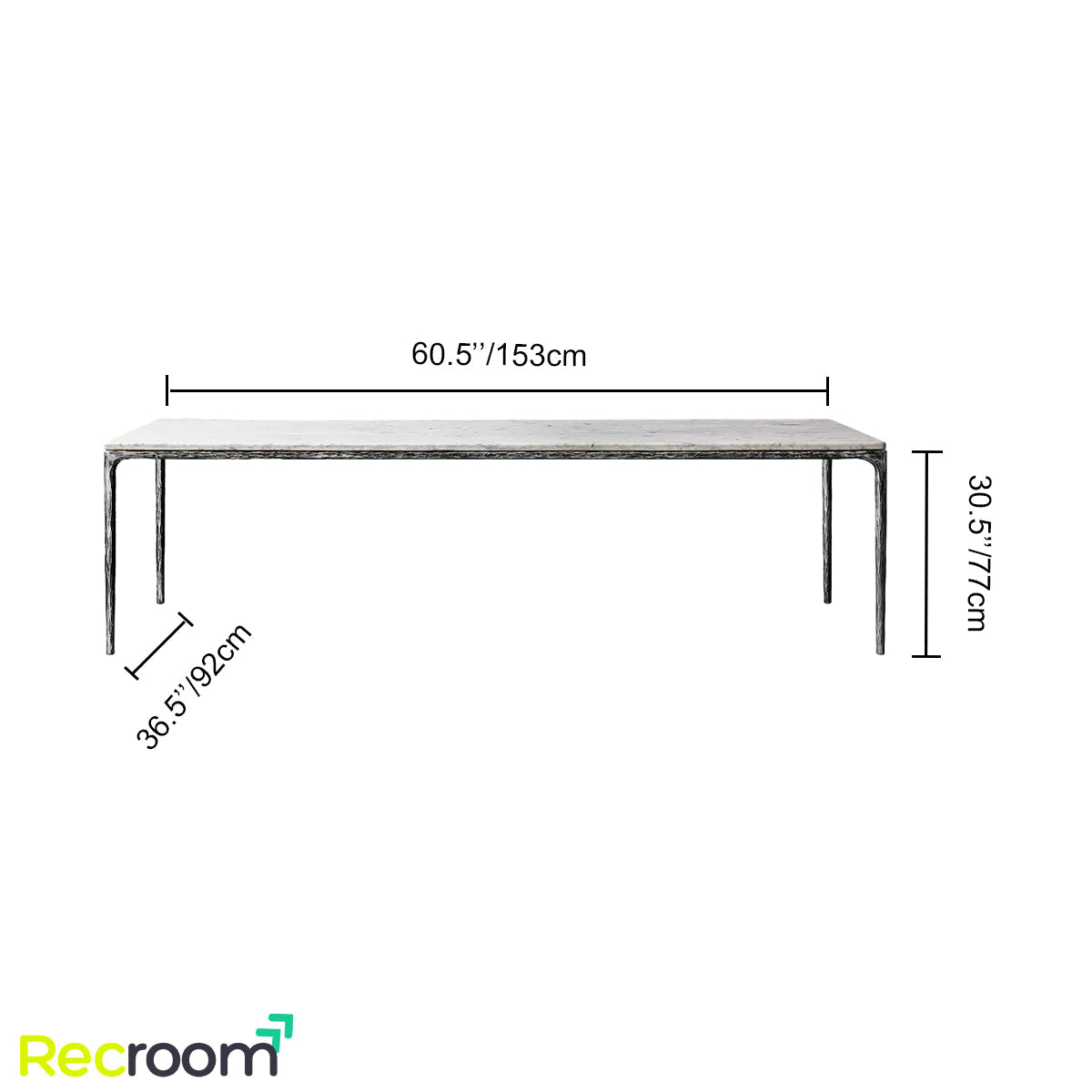 Thaddeo Marble Rectangular Dining Table