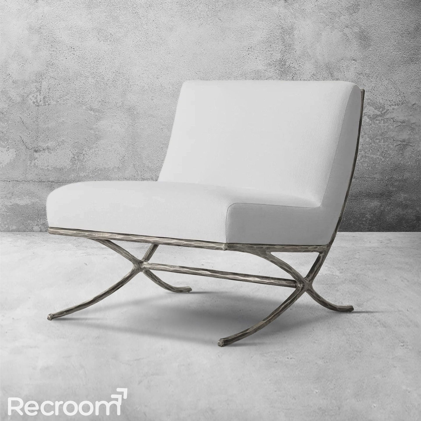 Thaddeo X-base Leather Slipper Chair