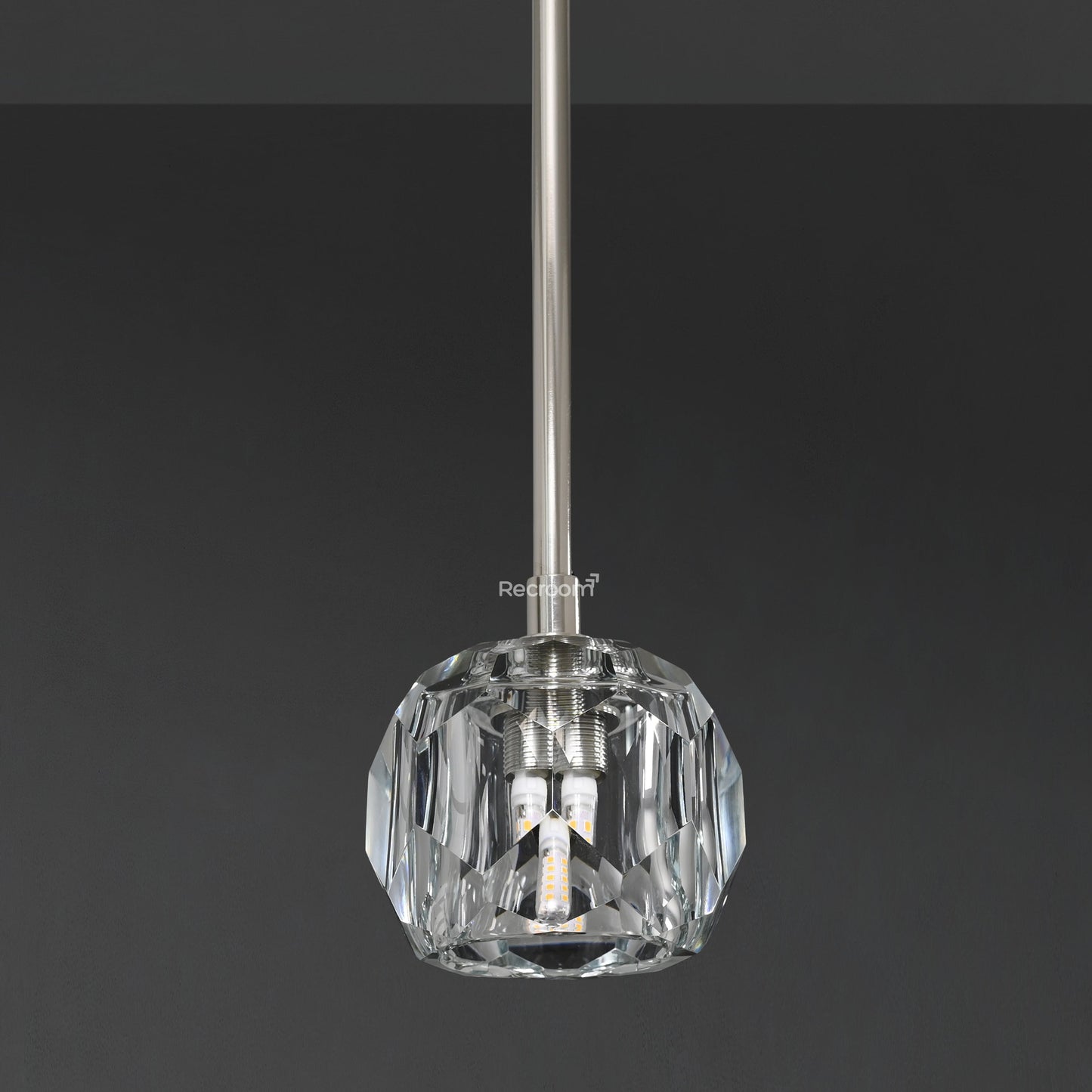 Boulew Crystal Glass Rod Pendant 5"