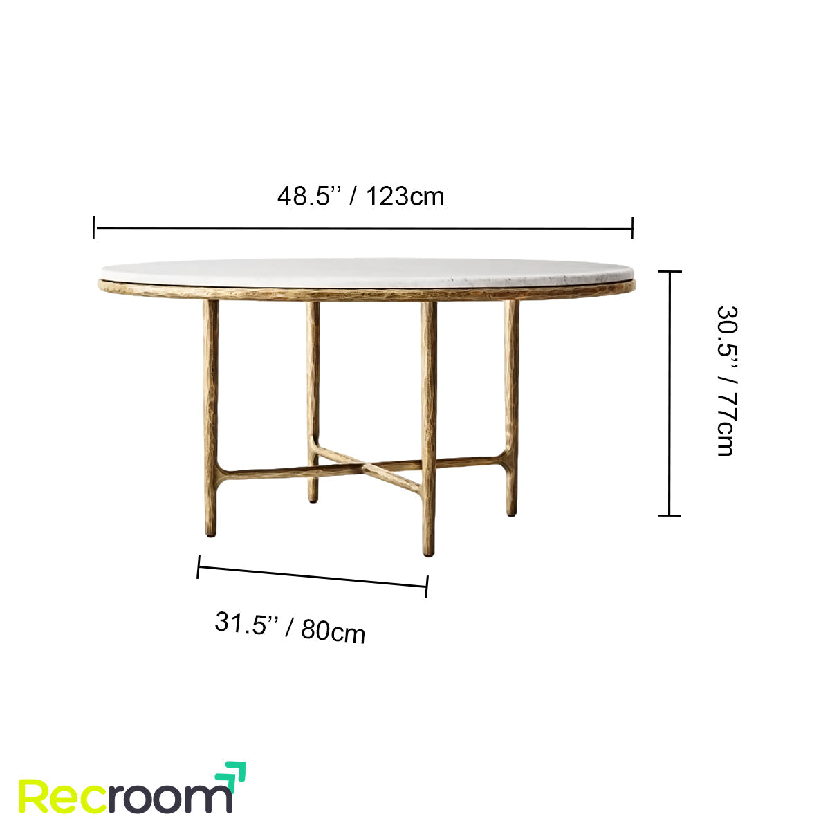 Thaddeo Marble Round Dining Table