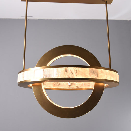 Rolantis -I Rock Crystal Pendant Brass