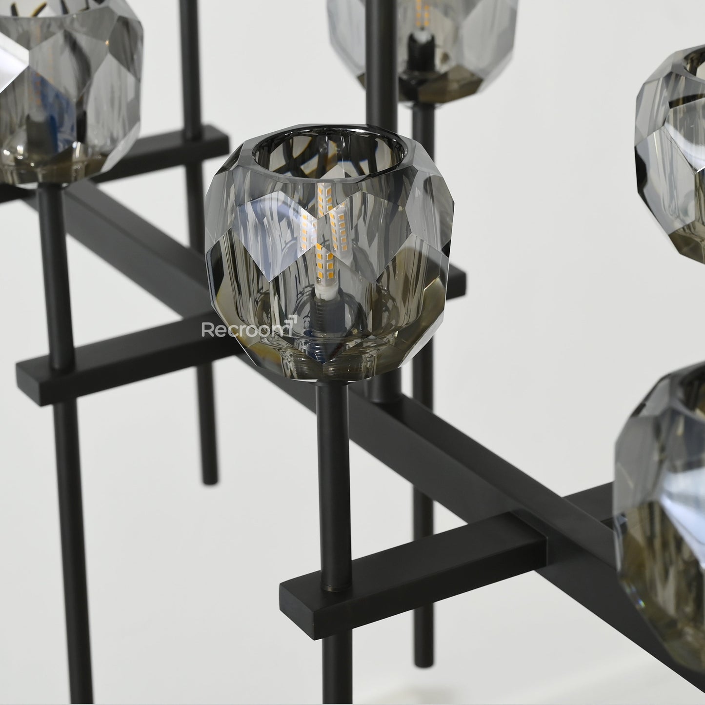 Boulew Crystal Glass Double Linear Chandelier 60"