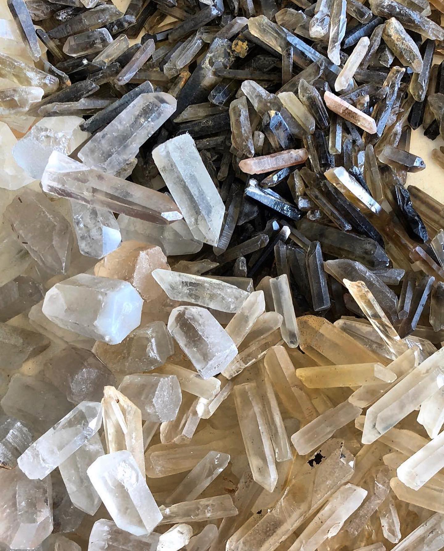 Cervine Round Brass & Clear Geode Quartz Crystal Chandelier 36"