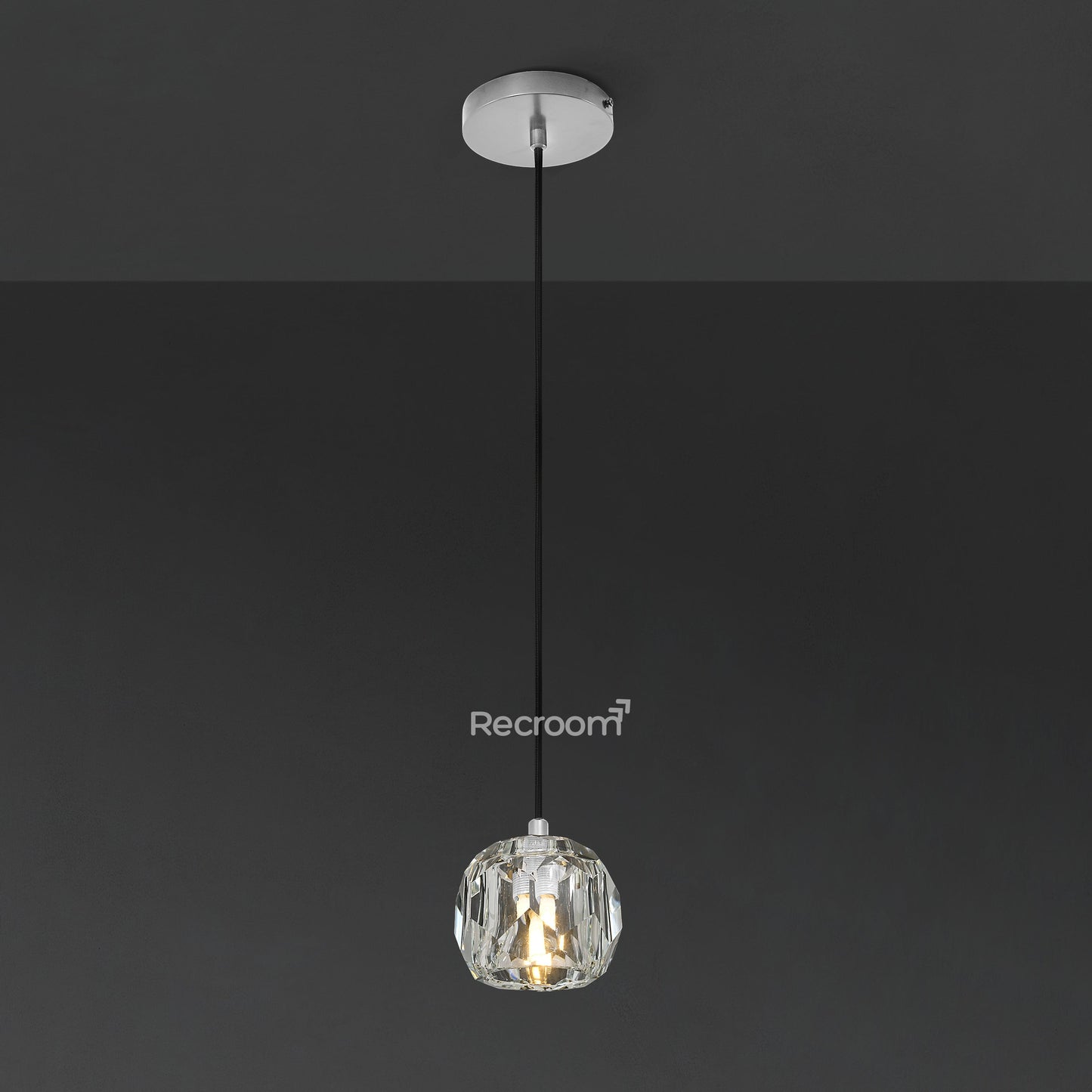 Boulew Crystal Glass Cord Pendant 5"