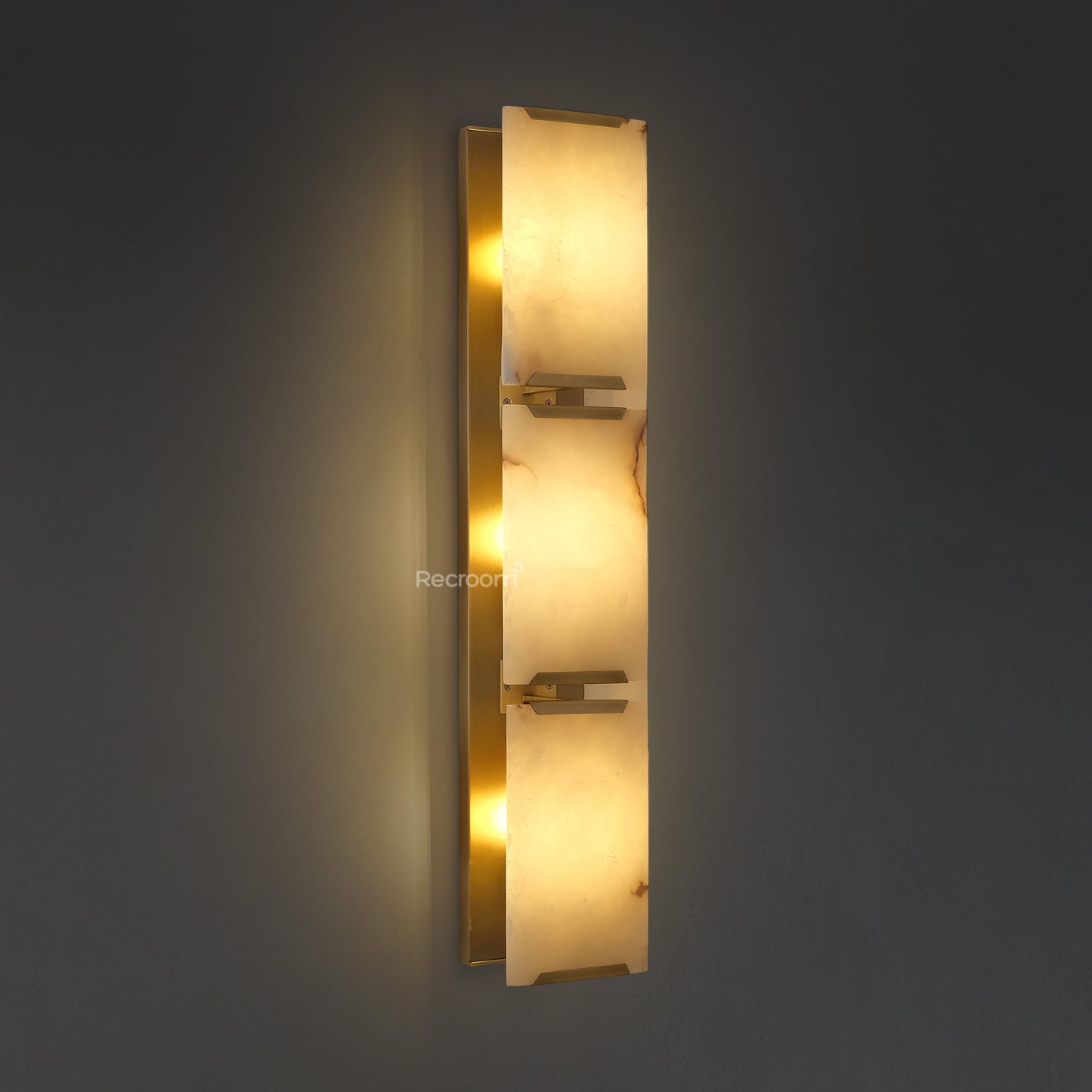 Harllow Calcite Triple Wall Sconce 6”