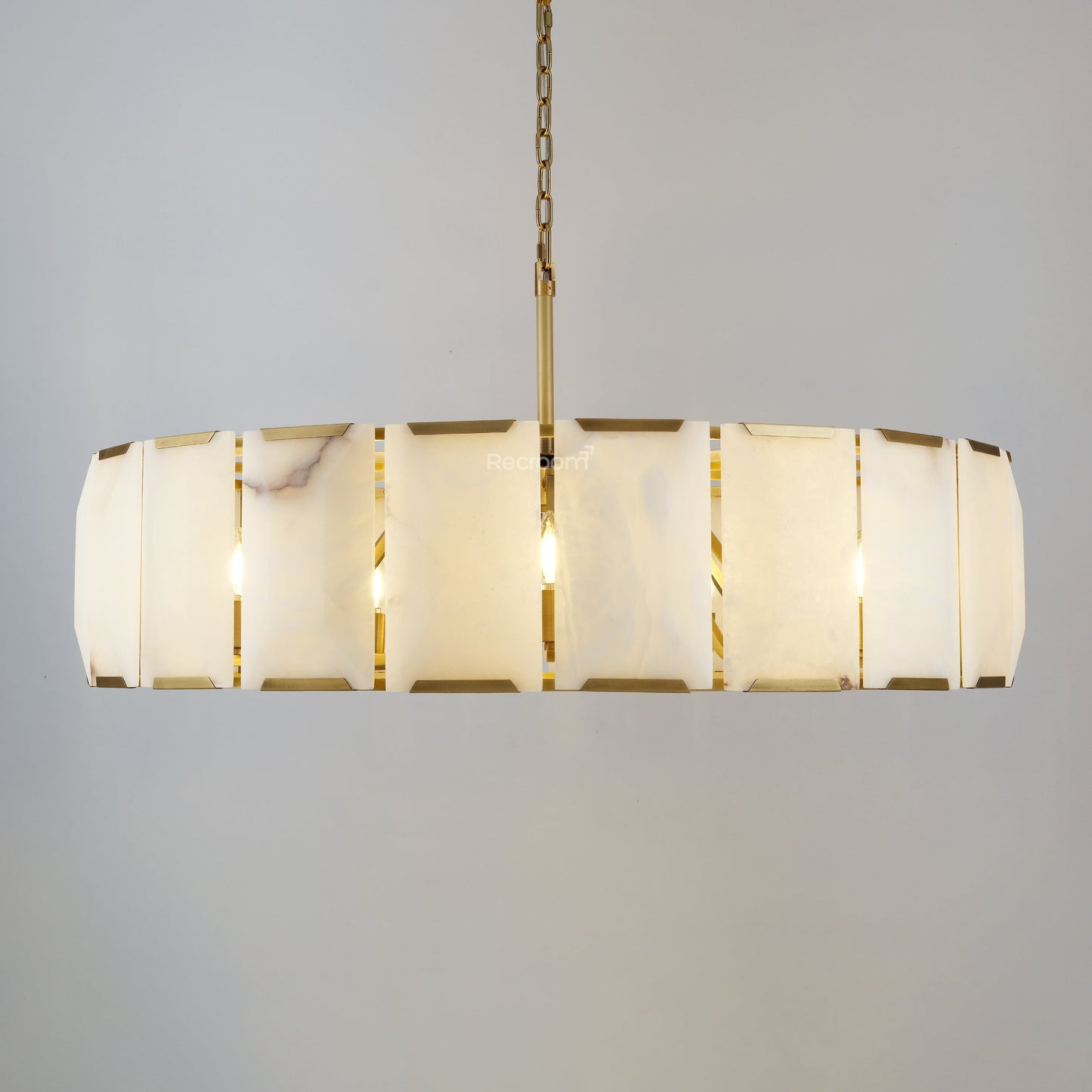 Harllow Calcite Round Chandelier 43"