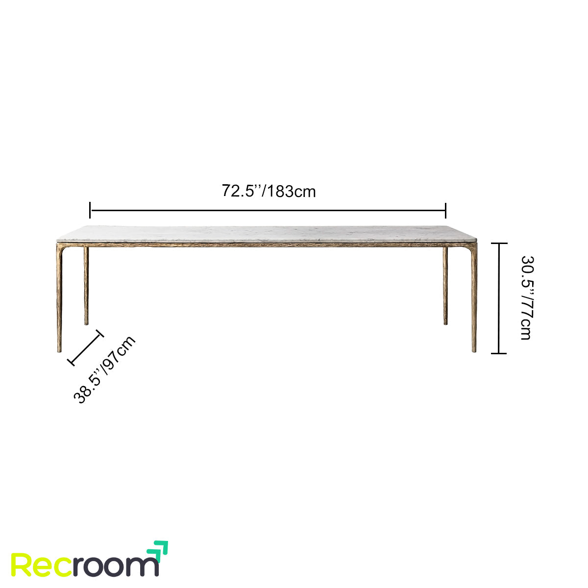 Thaddeo Marble Rectangular Dining Table