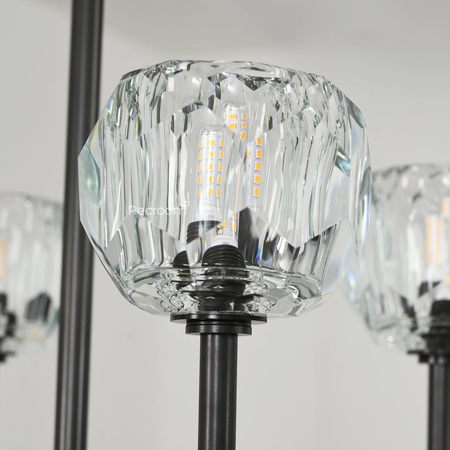 Boulew Crystal Glass Double Linear Chandelier 60"