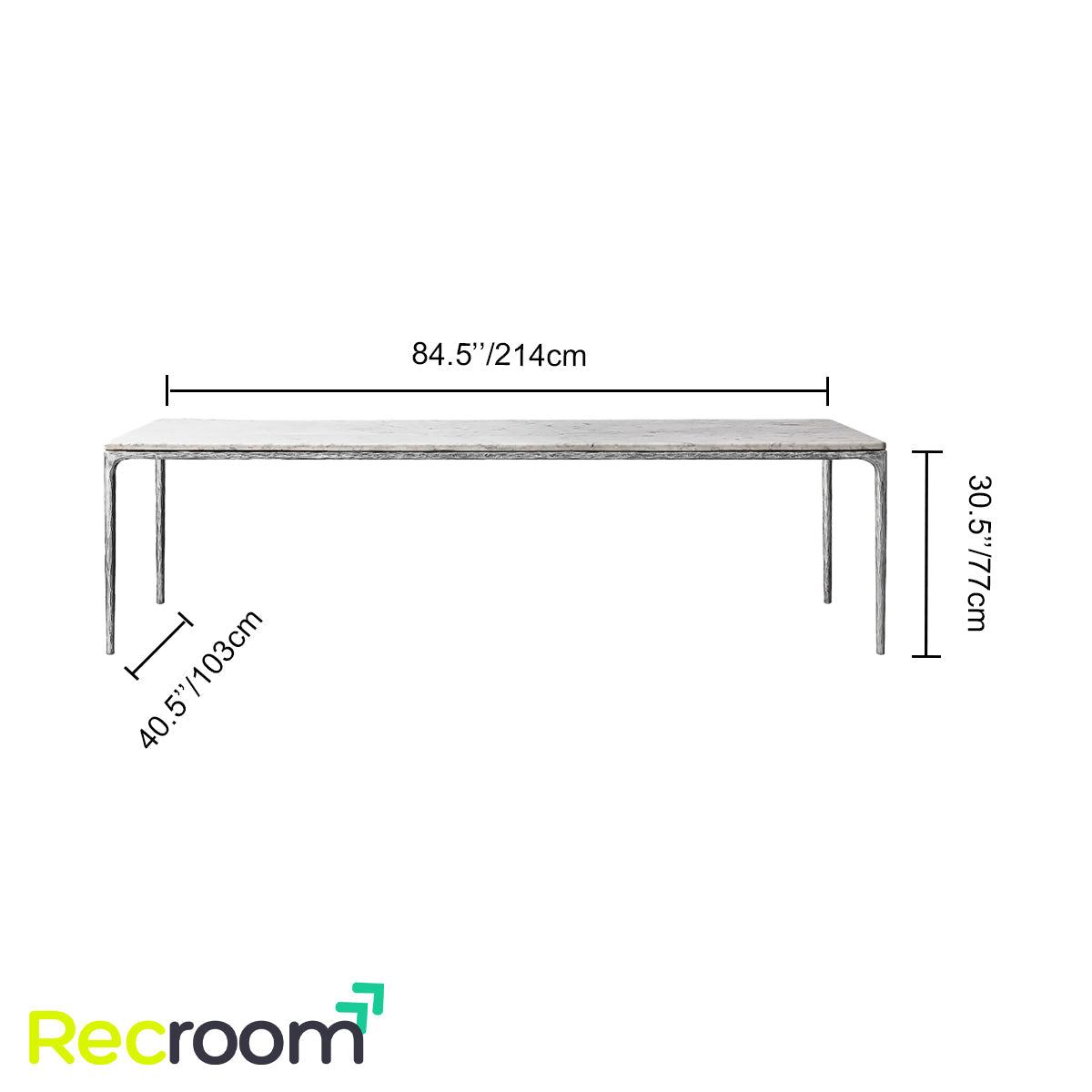 Thaddeo Marble Rectangular Dining Table