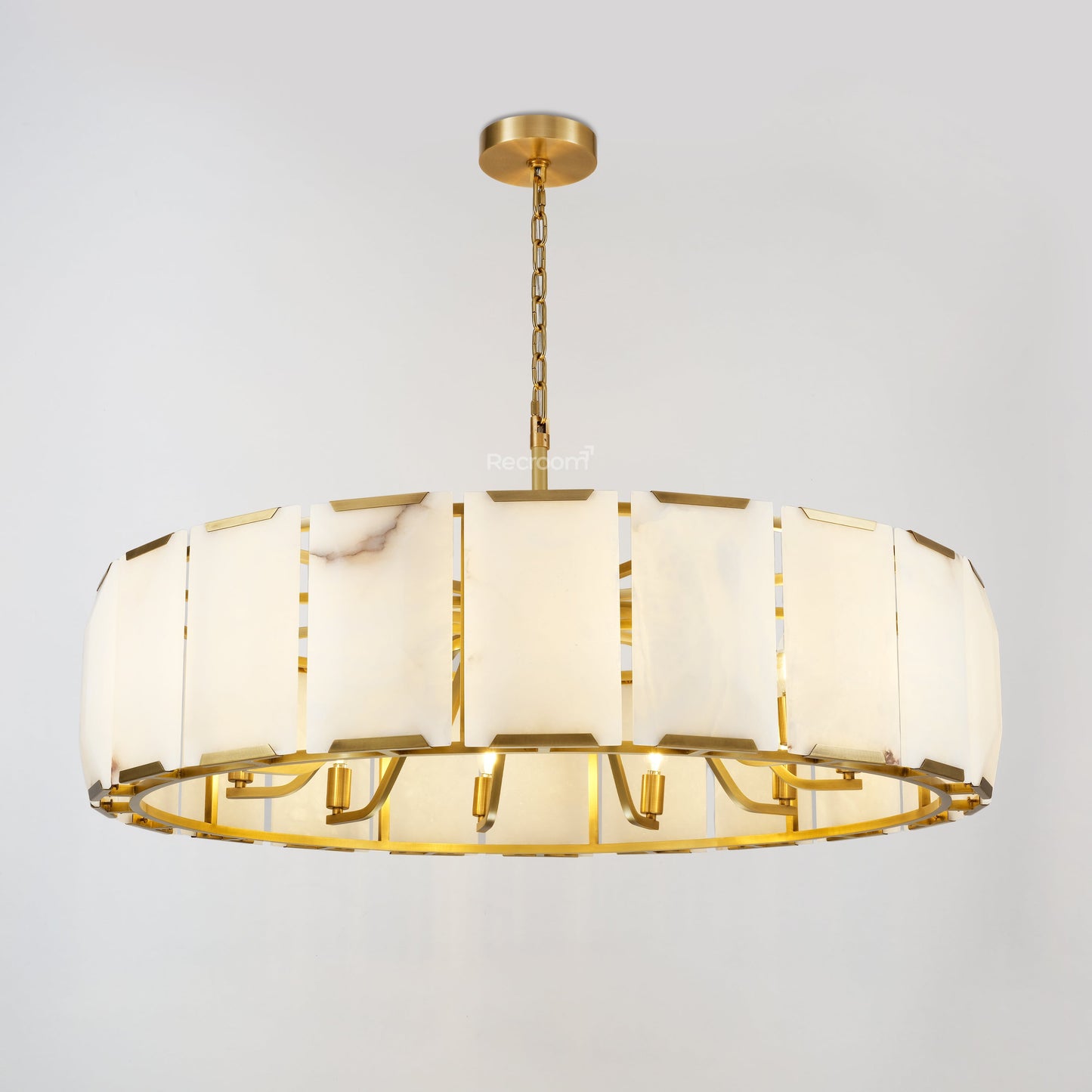 Harllow Calcite Round Chandelier 43"