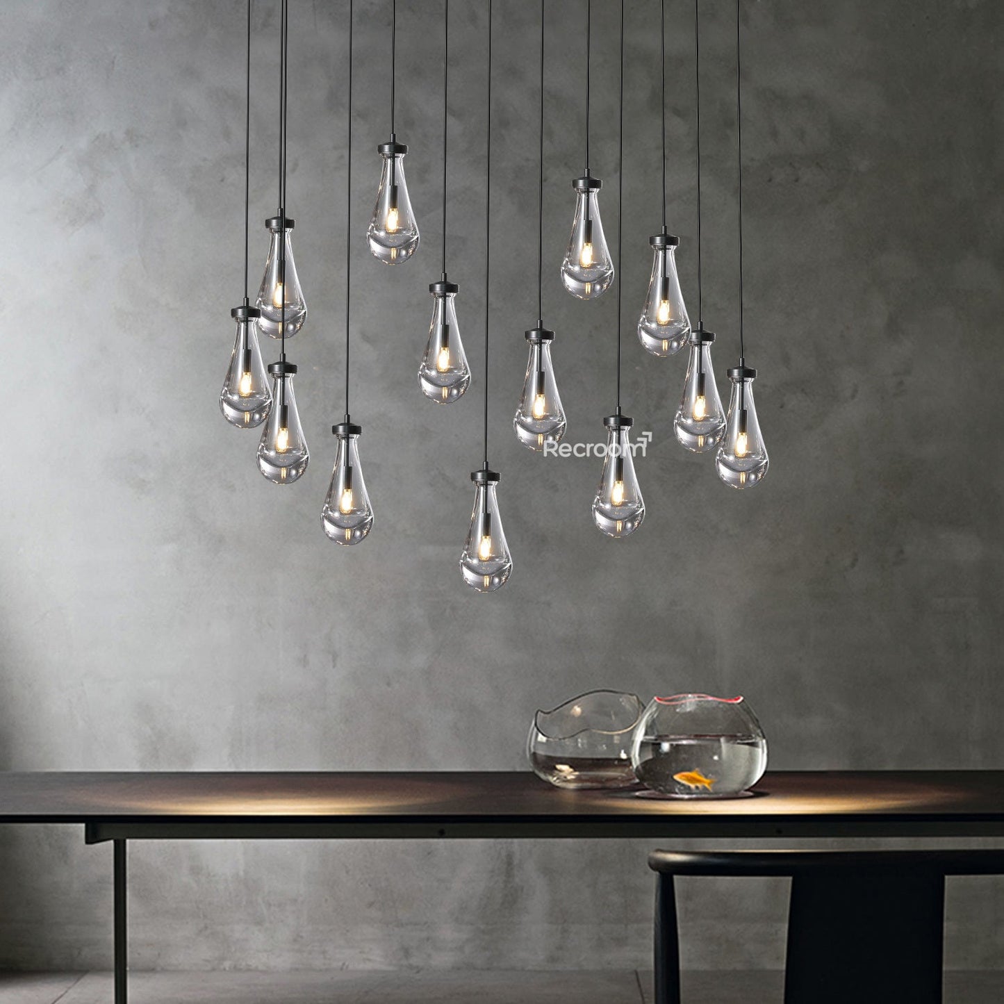 Raindrop Linear Chandelier 54"