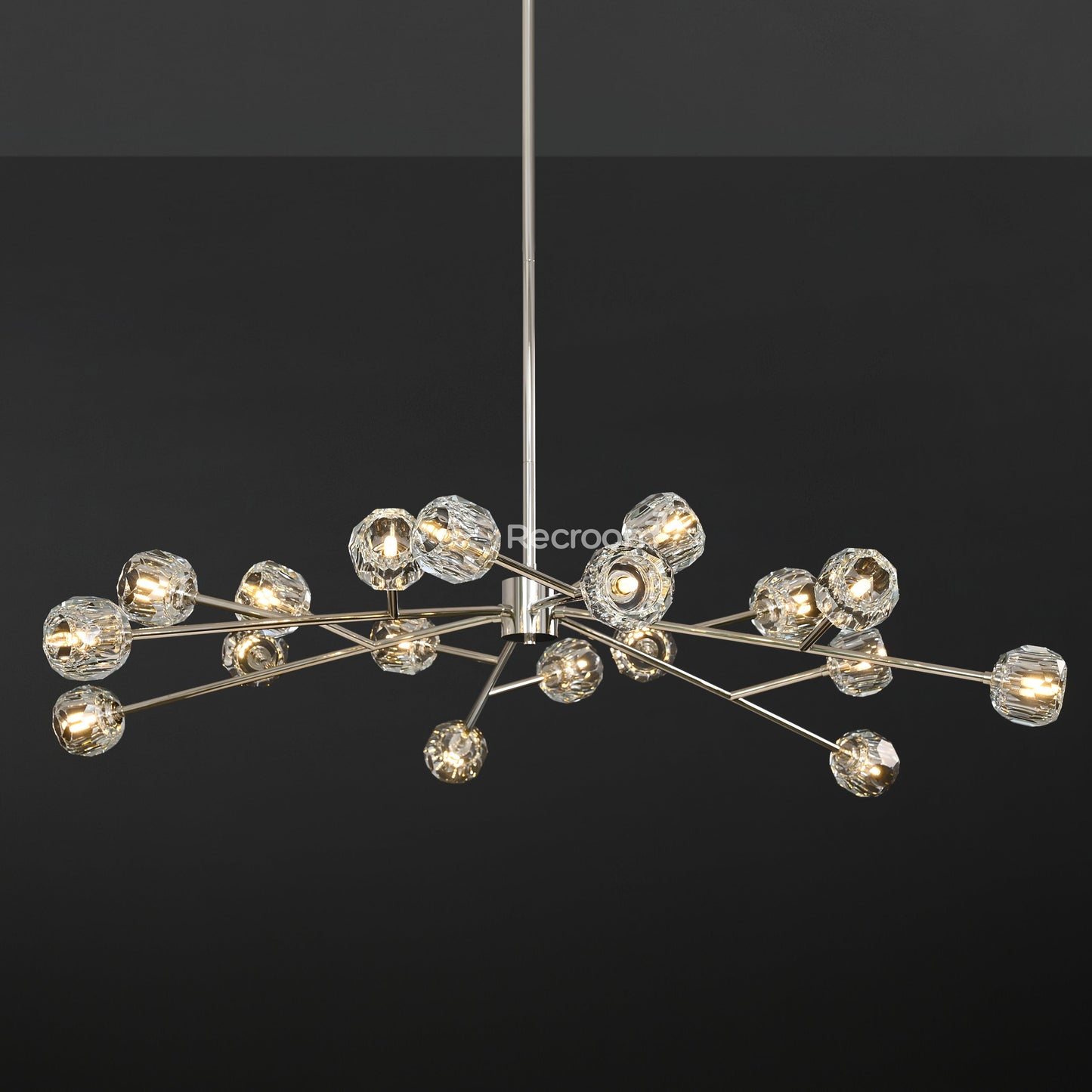 Boulew Crystal Glass Round Chandelier 60"
