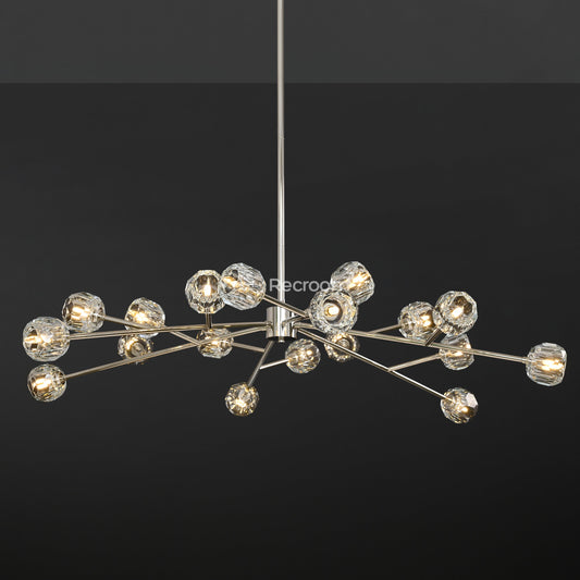 Boulew Crystal Glass Round Chandelier 60"