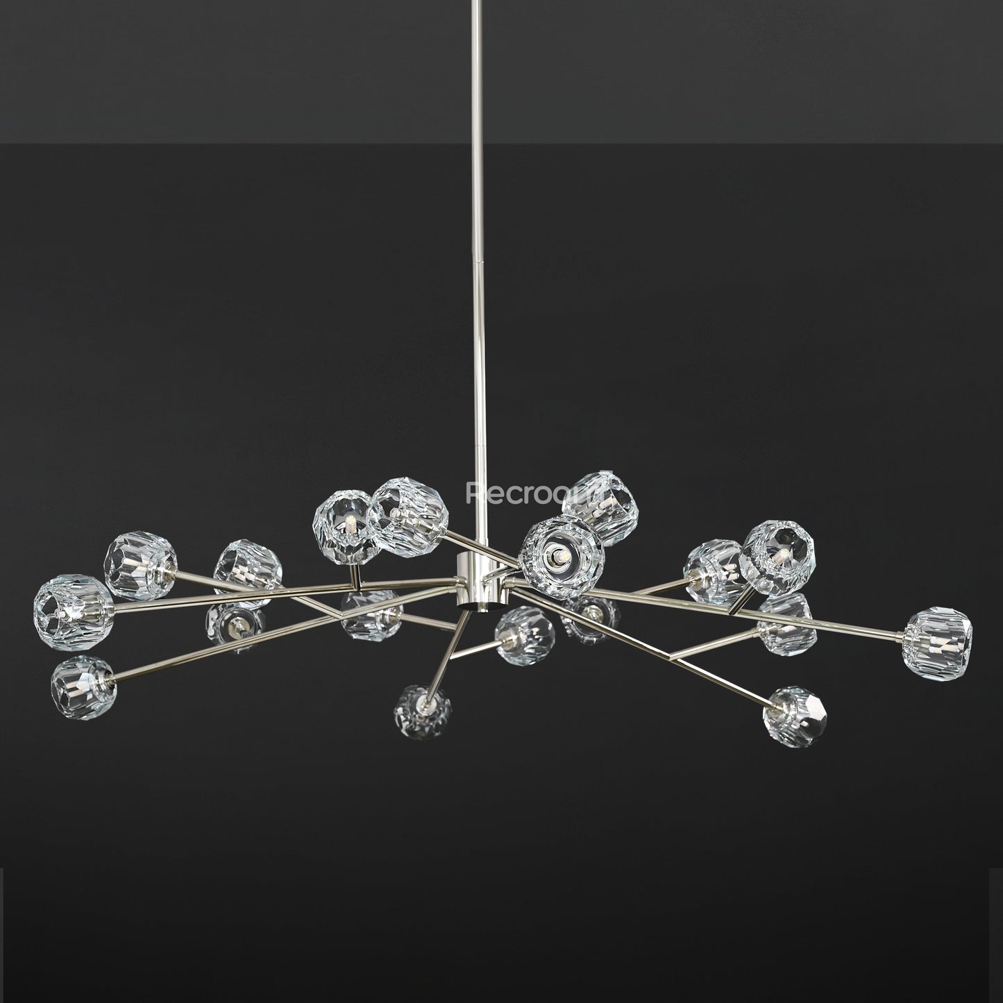 Boulew Crystal Glass Round Chandelier 60"