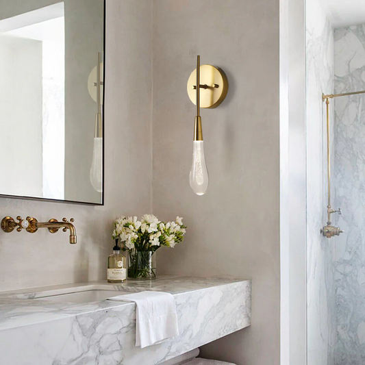 Solitaire Crystal Wall Sconce 5"W