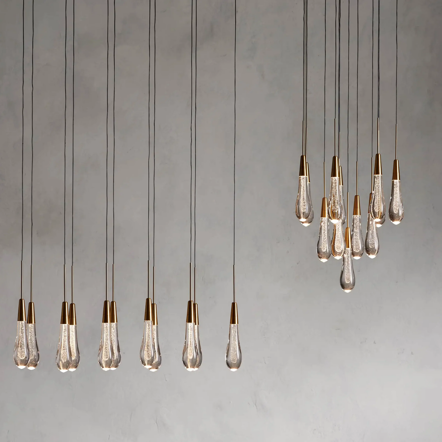 Solitaire Crystal Pendant 1 light 2 lights