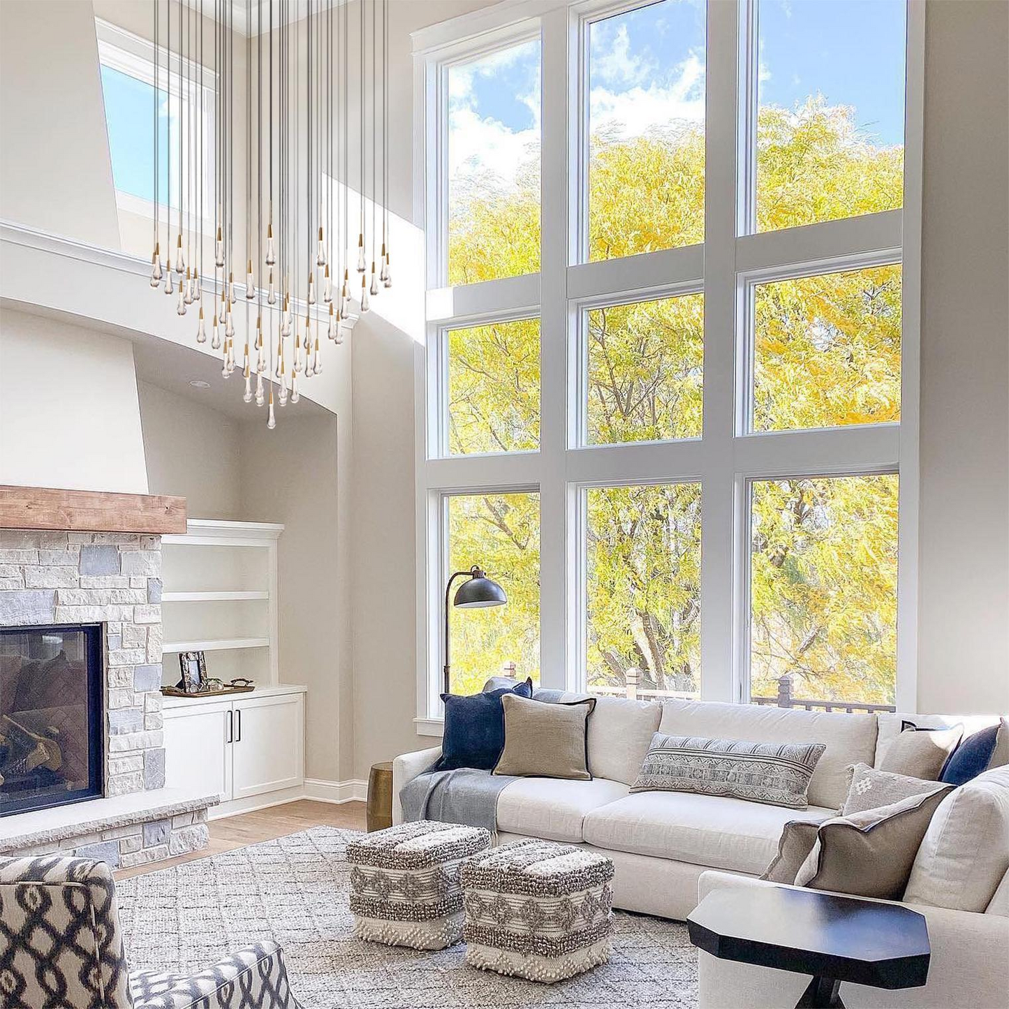 Solitaire Crystal Round Chandelier 17" 24" 36" 40'' 48'' 58"D