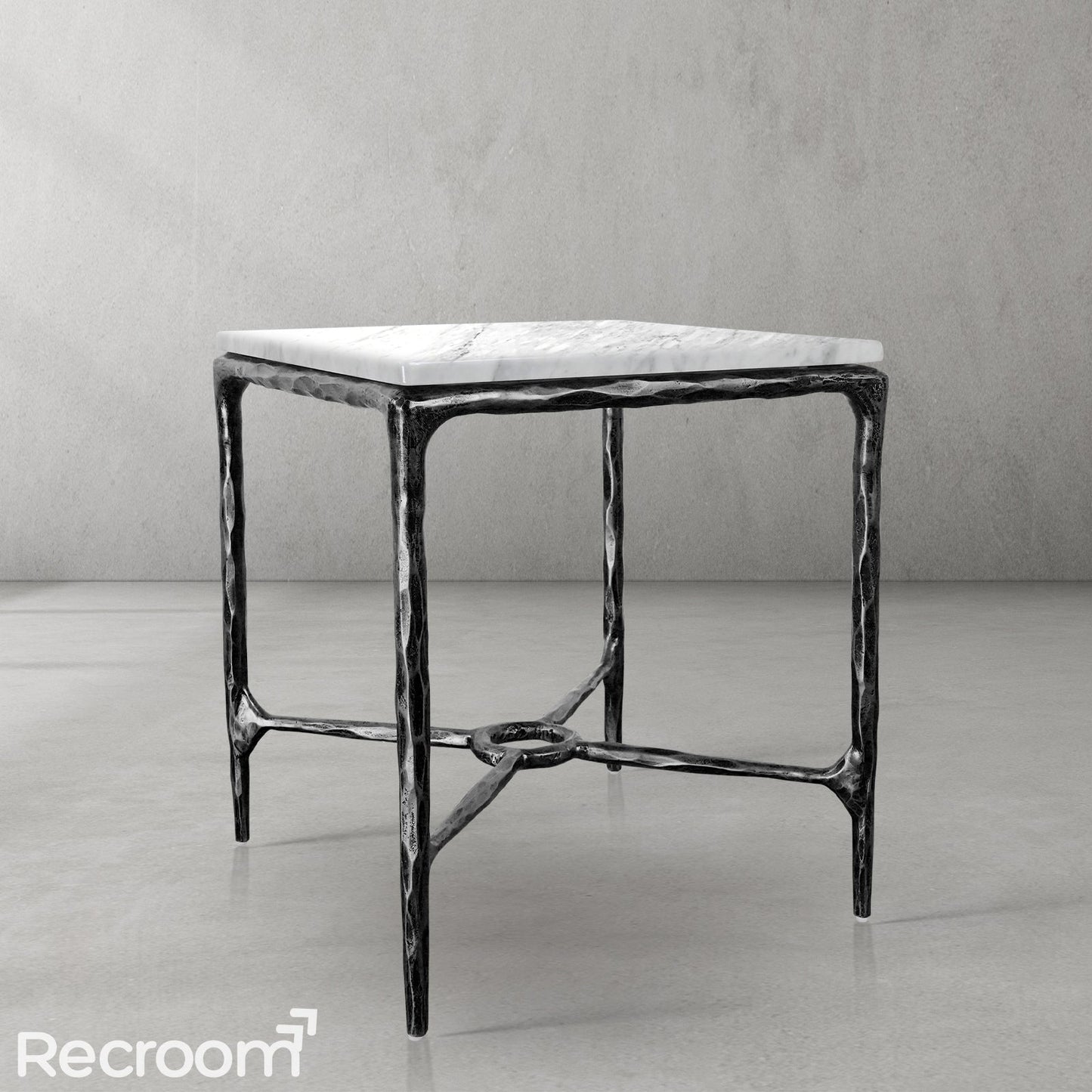 Thaddeo Marble Square Side Table 18" / 22" Overhang O