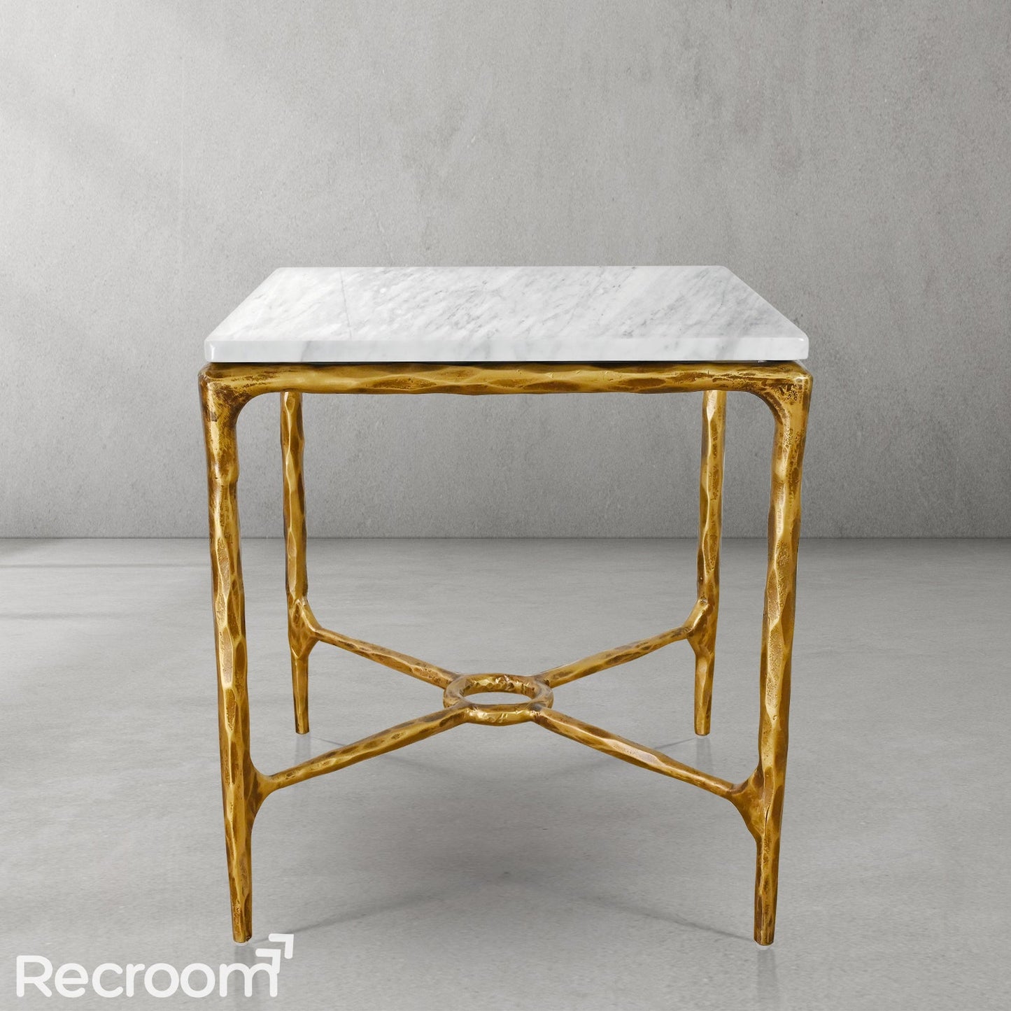 Thaddeo Marble Square Side Table 18" / 22" Overhang O