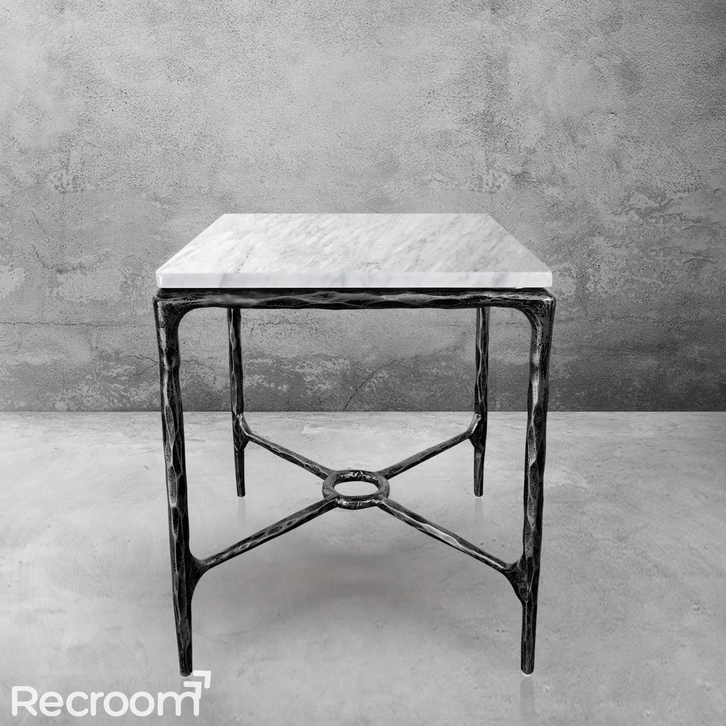 Thaddeo Marble Square Side Table 18" / 22" Overhang O